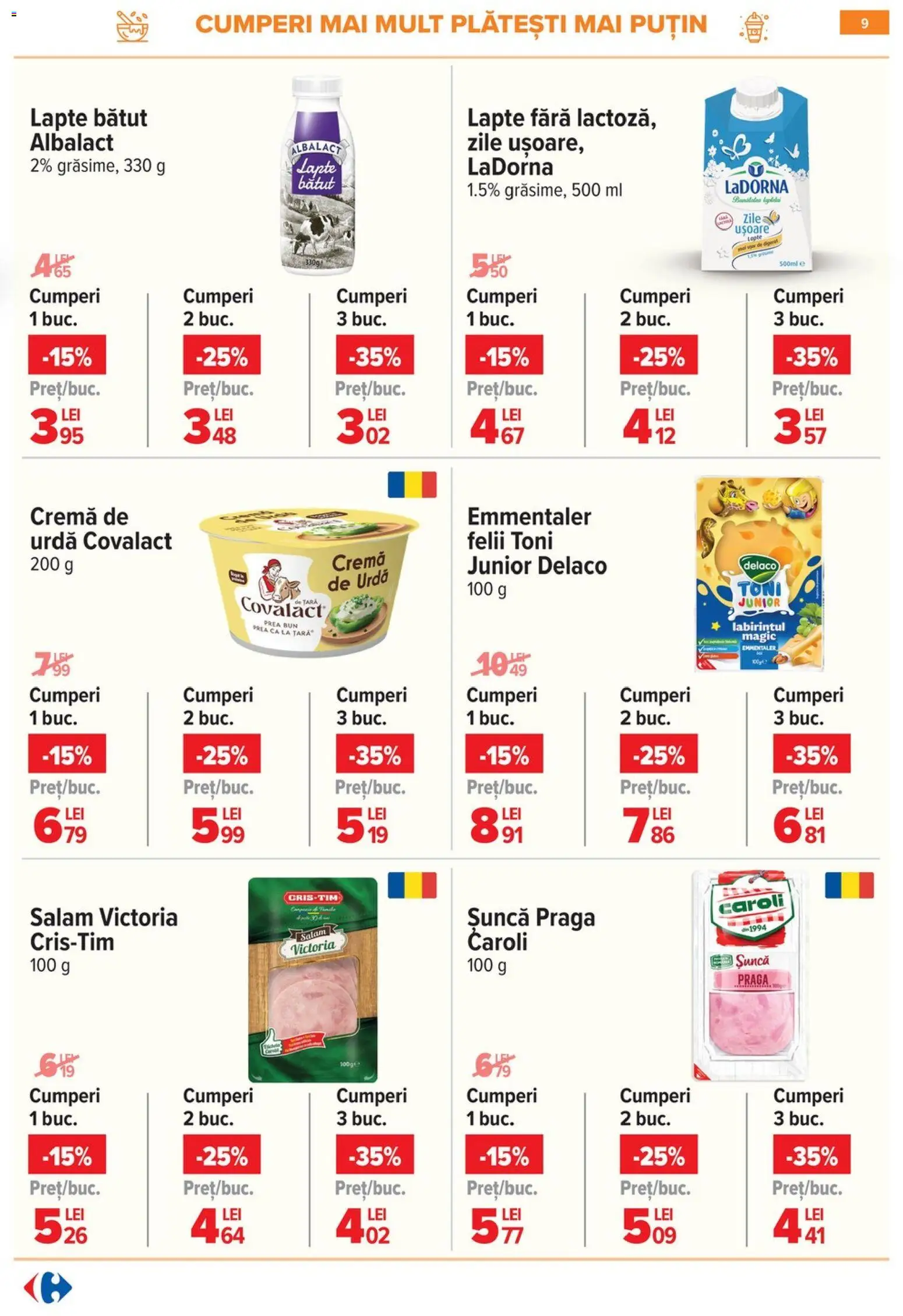 Catalog Carrefour 8 - 12 Ianuarie 2026 | Pagina 9 | Produse: Light Kedi Konservesi, Cremă, Salam, Șuncă