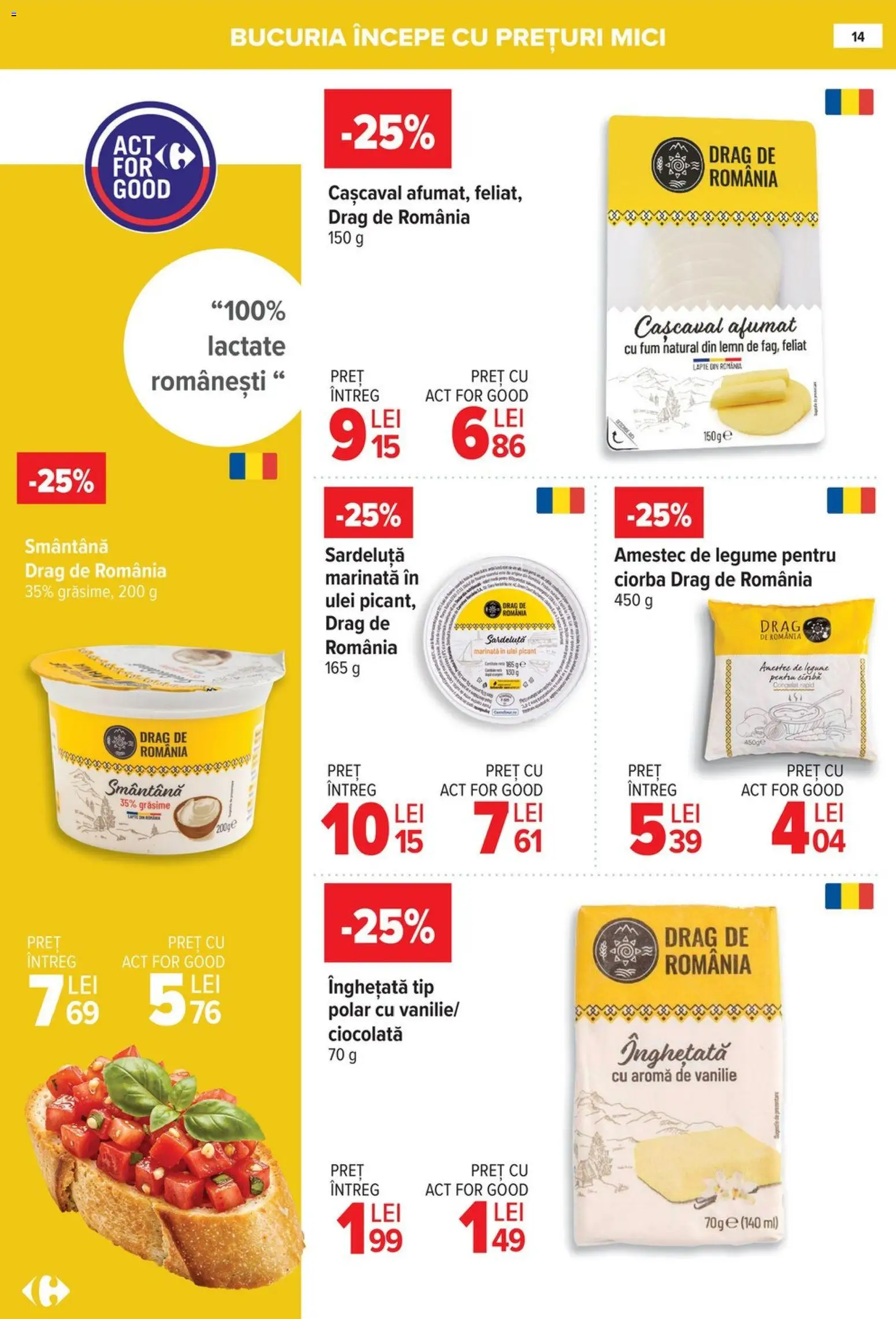 Catalog Carrefour 8 - 26 Ianuarie 2026 | Pagina 14 | Produse: Mici, Ulei, Smântână, Înghețată