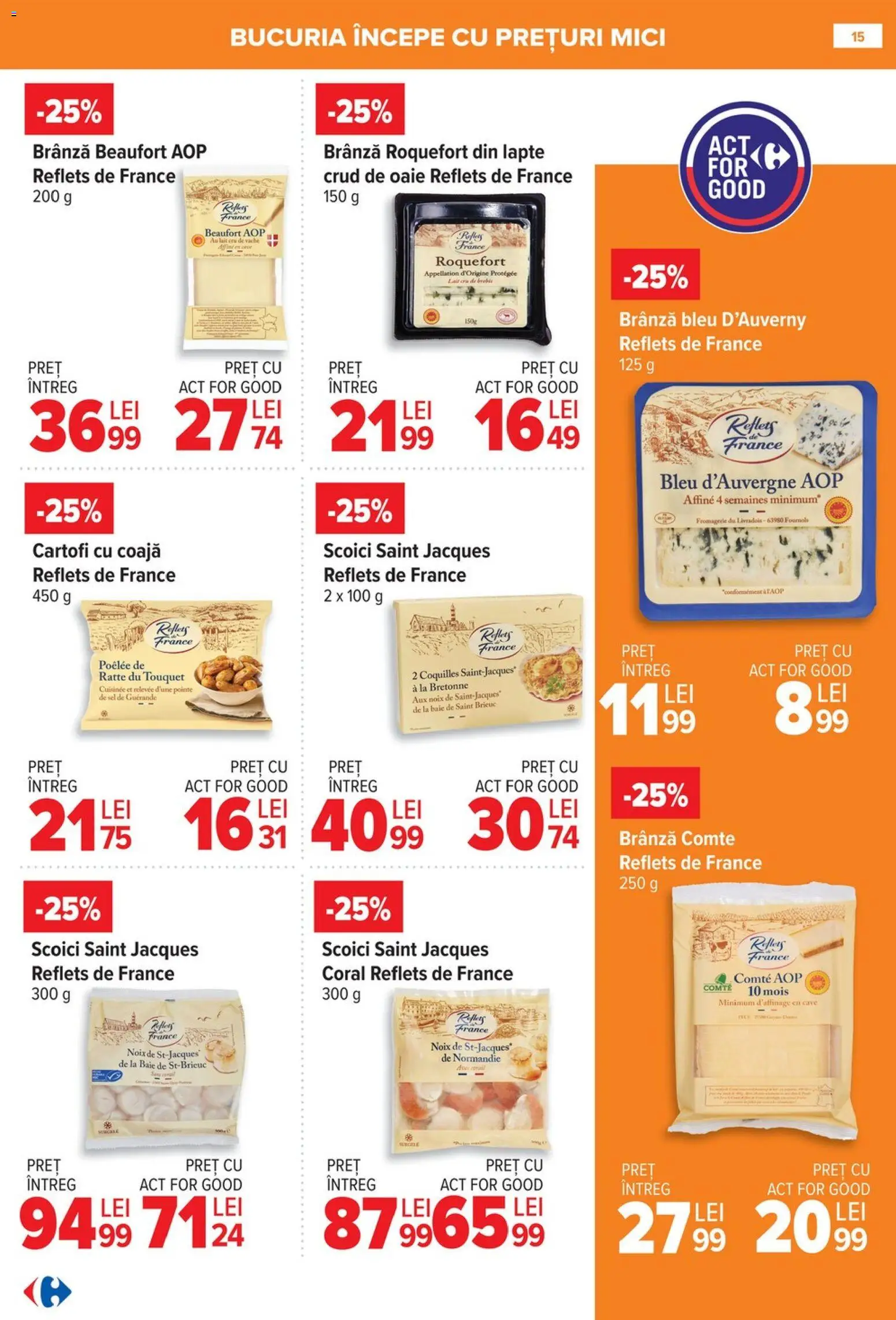 Catalog Carrefour 8 - 26 Ianuarie 2026 | Pagina 15 | Produse: Mici, Lapte, Brânză, Cartofi