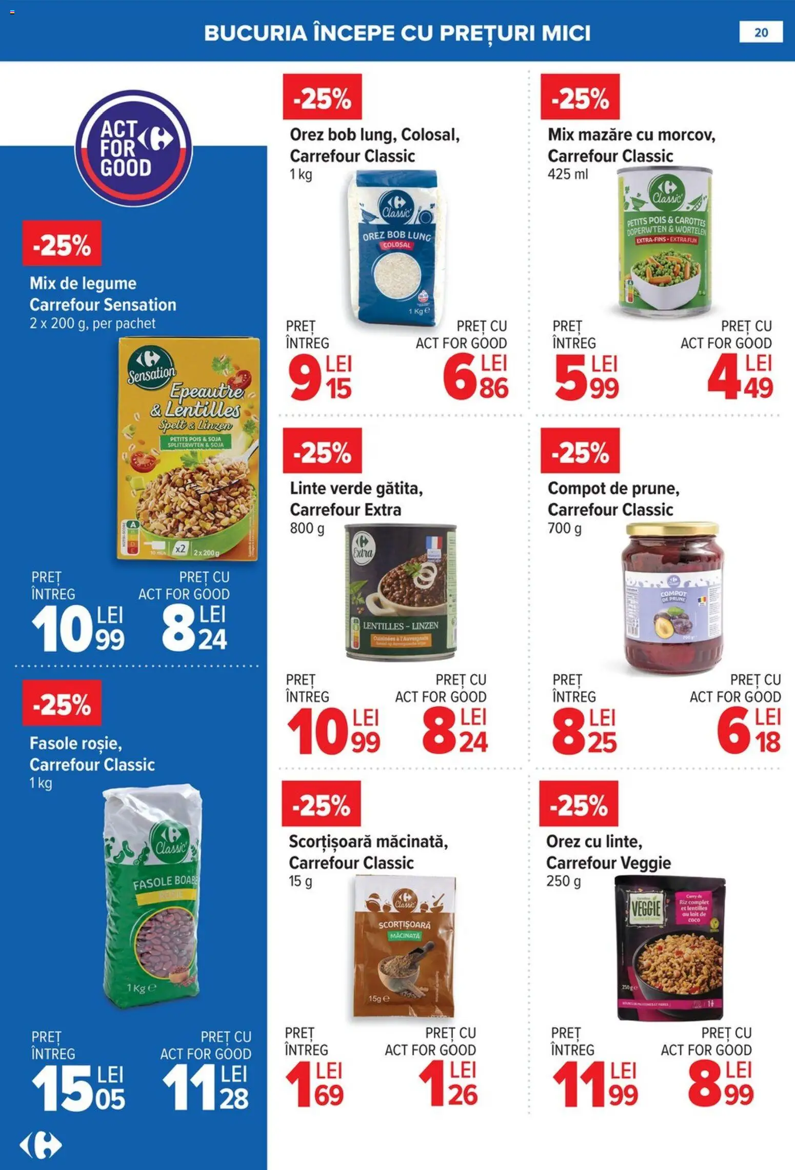 Catalog Carrefour 8 - 26 Ianuarie 2026 | Pagina 20 | Produse: Orez, Prune, Compot, Legume