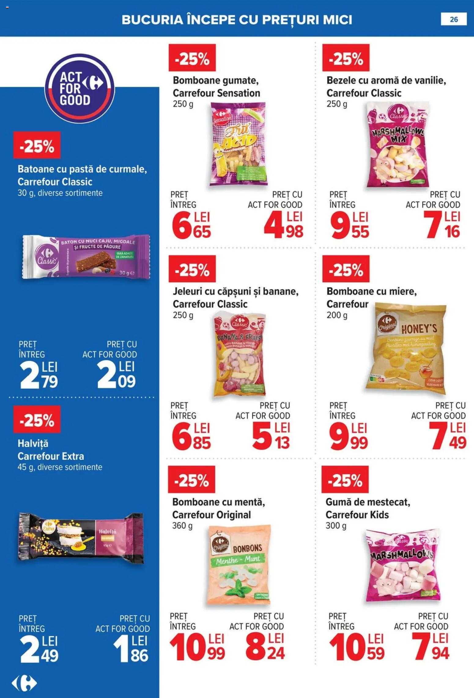 Catalog Carrefour 8 - 26 Ianuarie 2026 | Pagina 26 | Produse: Mici, Bomboane, Nuci, Jeleuri