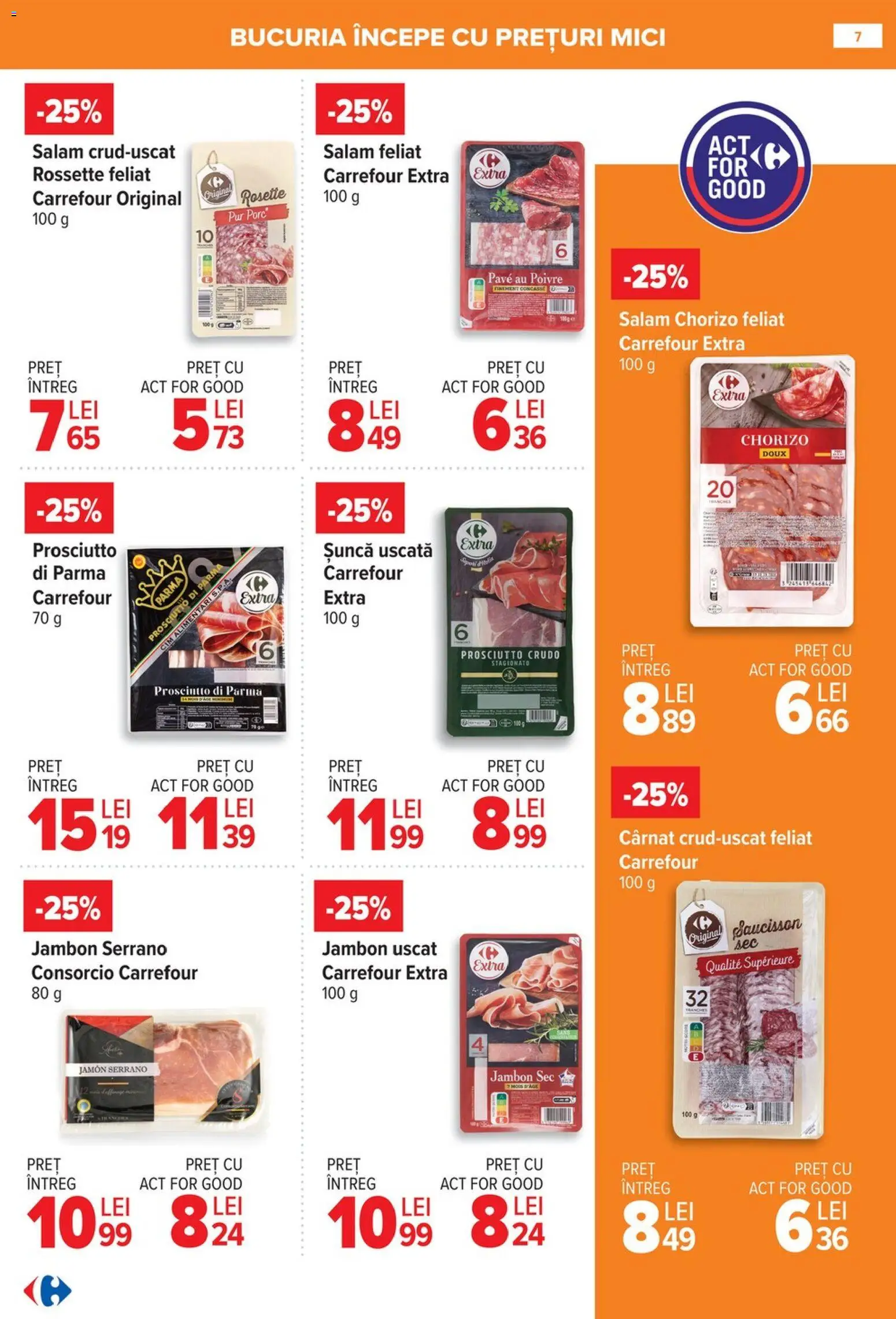 Catalog Carrefour 8 - 26 Ianuarie 2026 | Pagina 7 | Produse: Mici, Salam, Șuncă