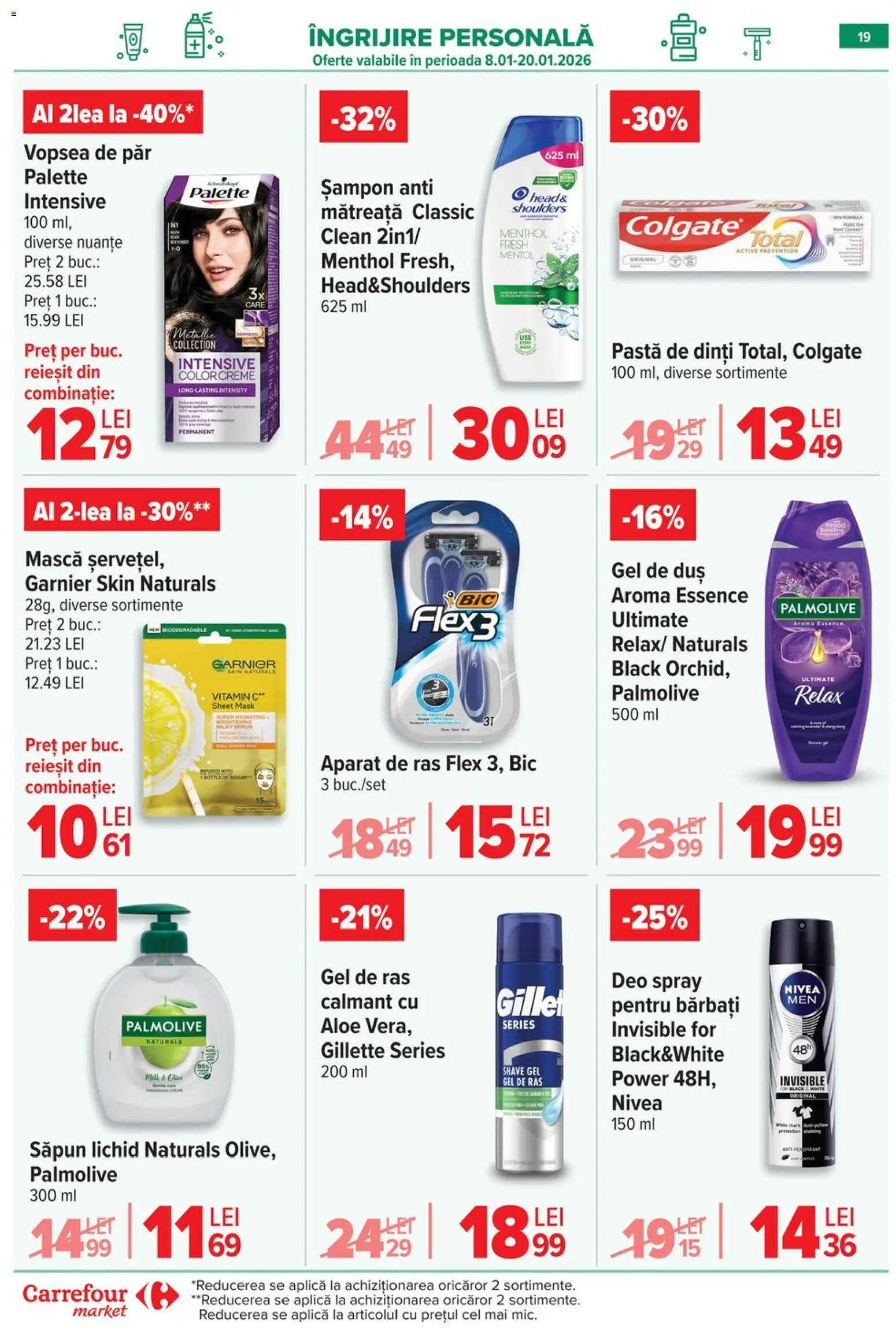 Catalog Carrefour 8 - 12 Ianuarie 2026 | Pagina 19 | Produse: Aparat De Ras, Vopsea, Săpun, Vopsea de păr
