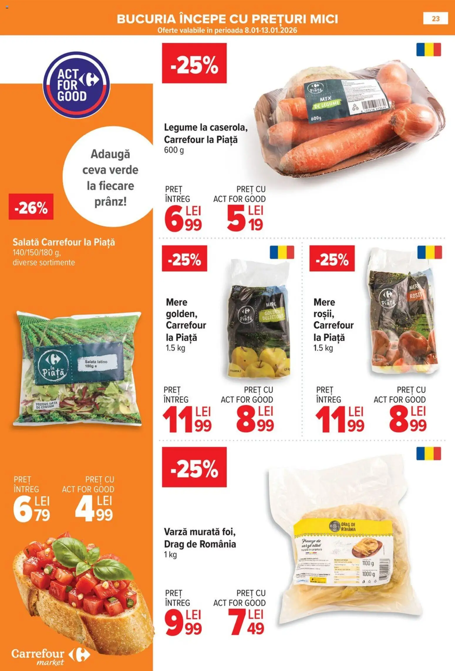 Catalog Carrefour 8 - 12 Ianuarie 2026 | Pagina 23 | Produse: Varză, Mici, Mere, Legume