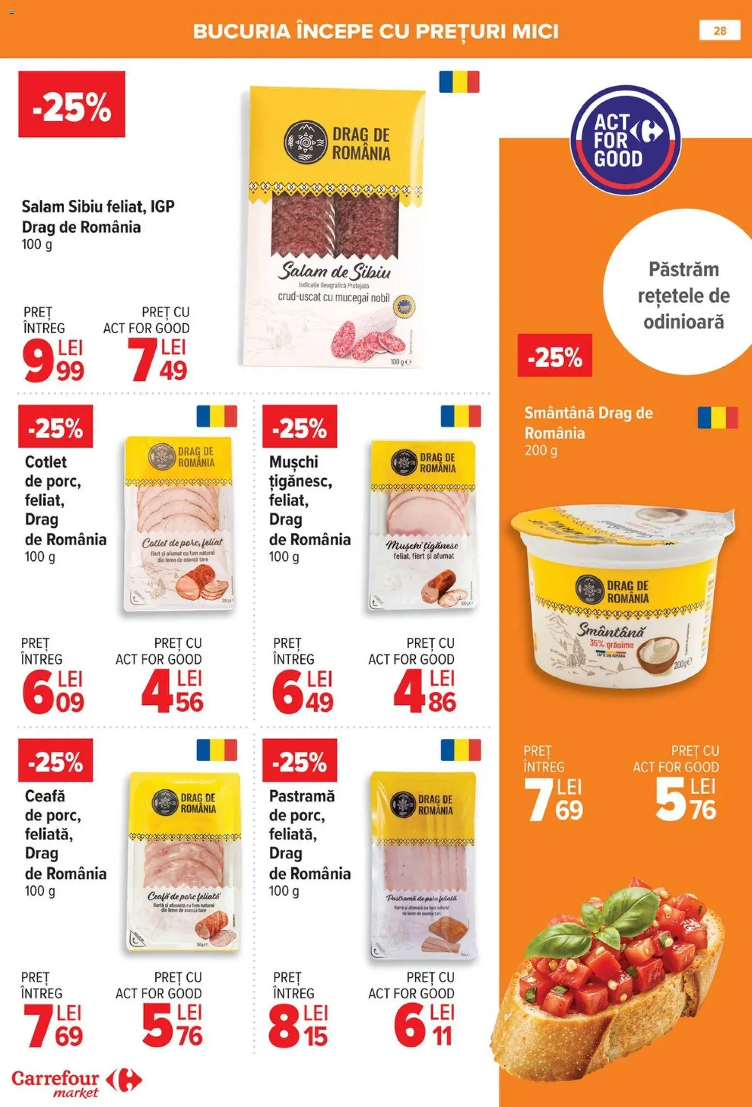 Catalog Carrefour 8 - 12 Ianuarie 2026 | Pagina 28 | Produse: Lait de coco, Mici, Salam, Smântână