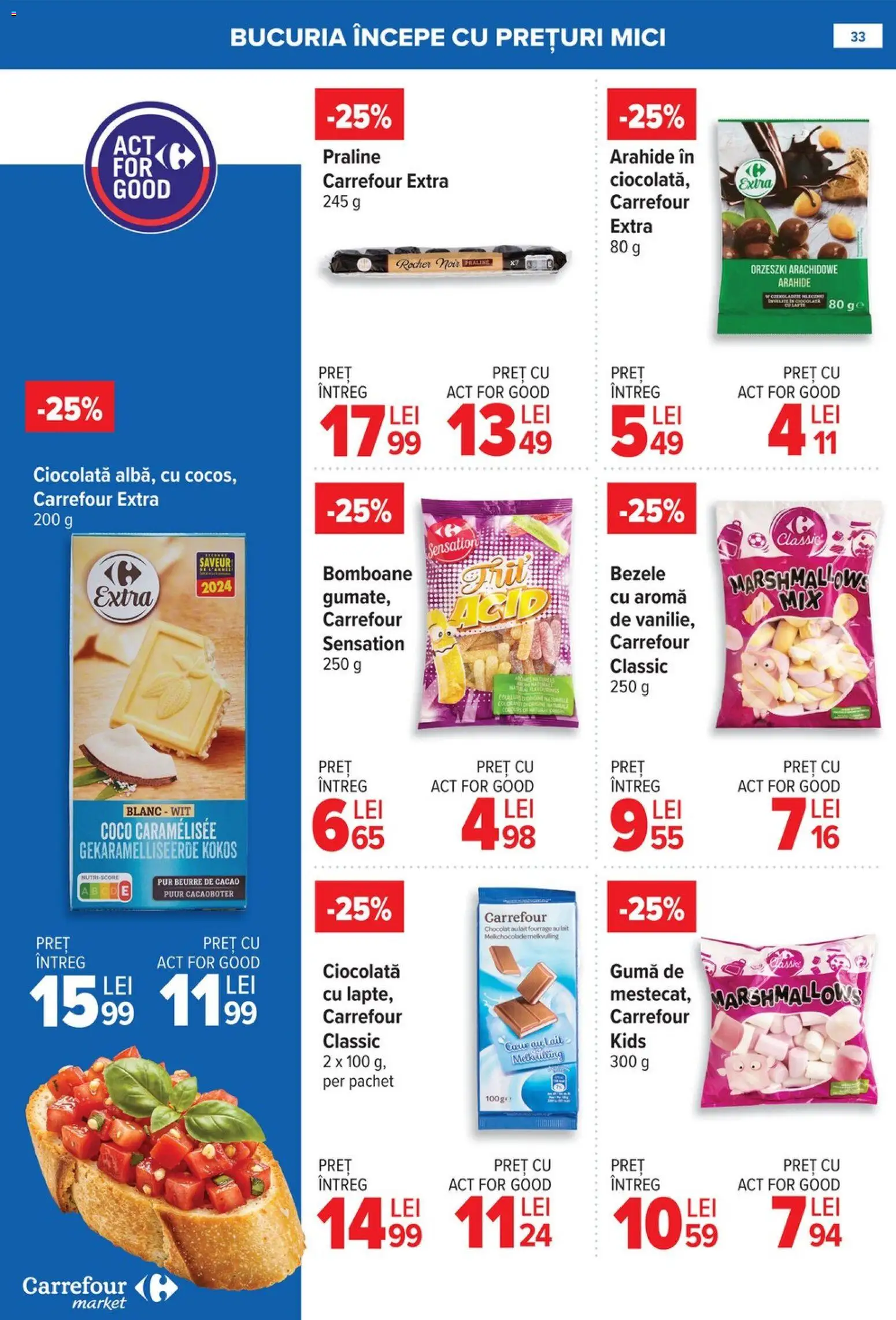 Catalog Carrefour 8 - 12 Ianuarie 2026 | Pagina 33 | Produse: Arahide, Ciocolată, Bomboane, Cacao