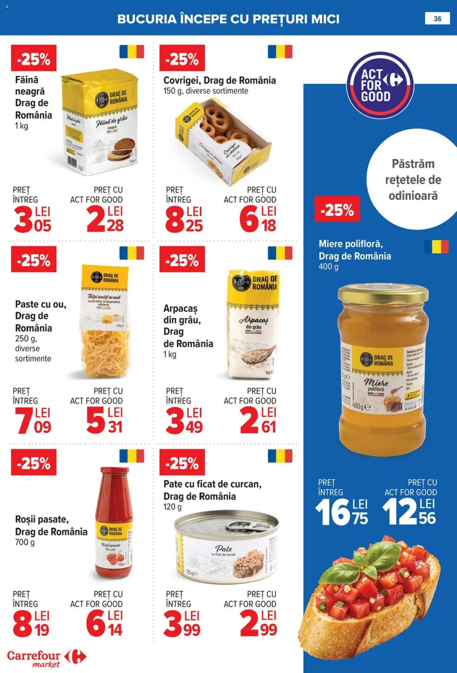 Catalog Carrefour 8 - 12 Ianuarie 2026 | Pagina 36 | Produse: Pate, Făină, Roșii, Paste