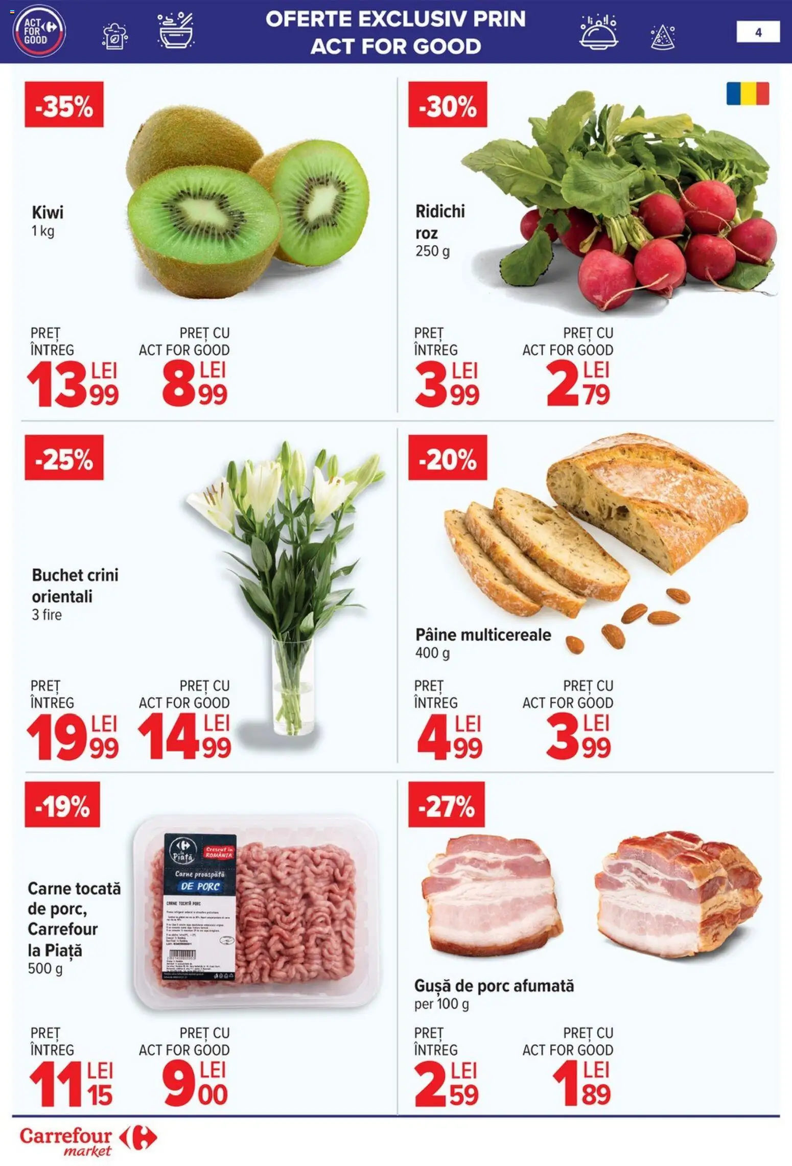 Catalog Carrefour 8 - 12 Ianuarie 2026 | Pagina 4 | Produse: Pâine, Carne tocată, Kiwi, Sıcak çikolata