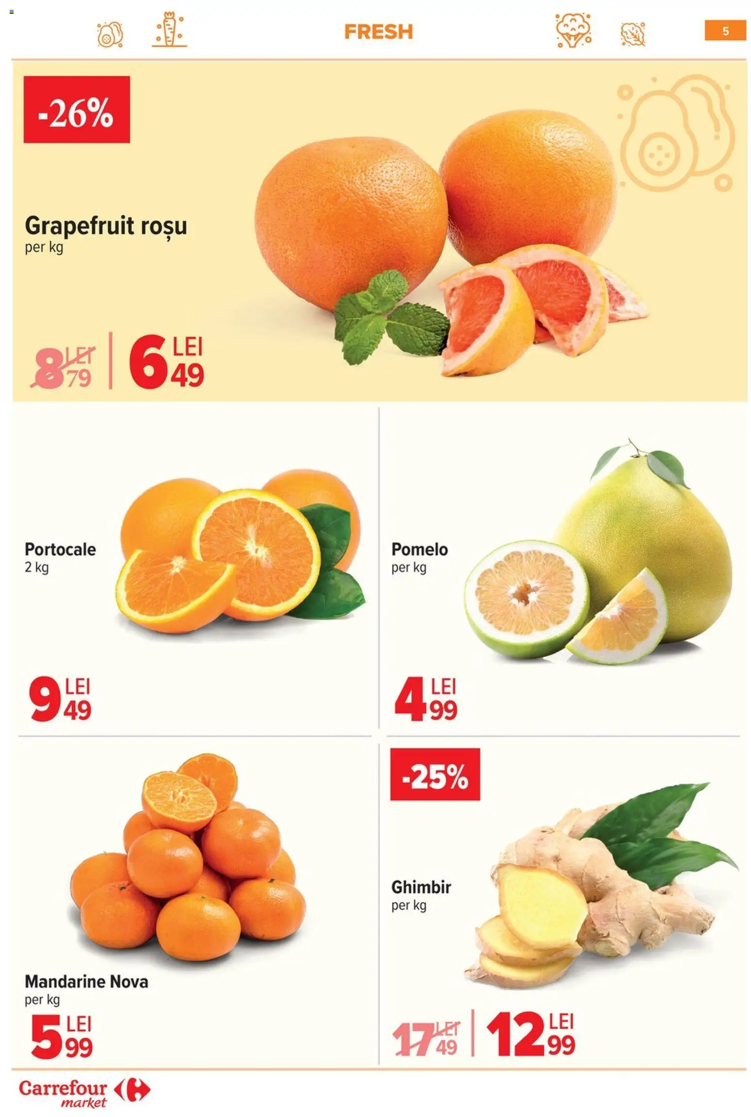 Catalog Carrefour 8 - 12 Ianuarie 2026 | Pagina 5 | Produse: Portocale, Mandarine