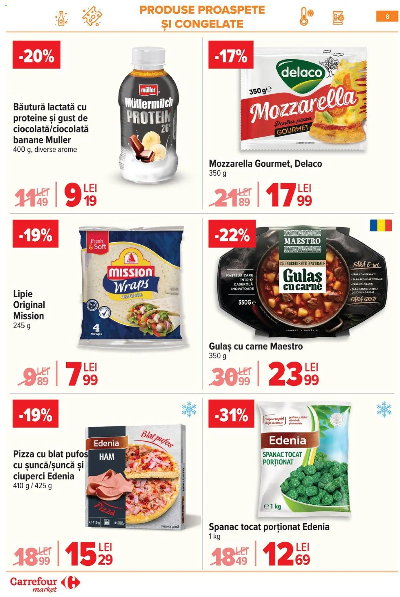 Catalog Carrefour 8 - 12 Ianuarie 2026 | Pagina 8 | Produse: Light Kedi Konservesi, Masaüstü kılıfı, Banane, Gulaș
