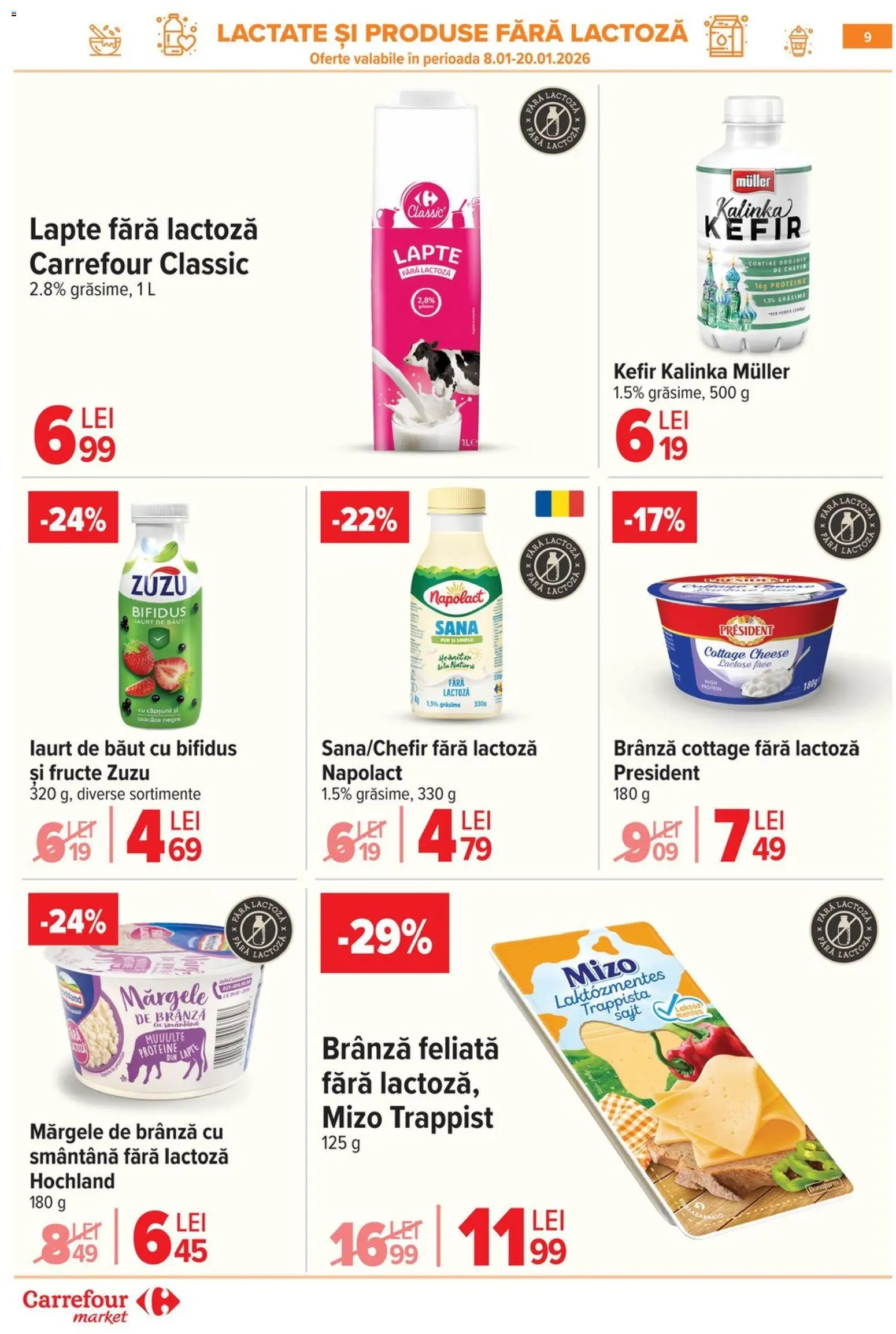Catalog Carrefour 8 - 12 Ianuarie 2026 | Pagina 9 | Produse: Masaüstü kılıfı, Kefir, Smântână, Fructe