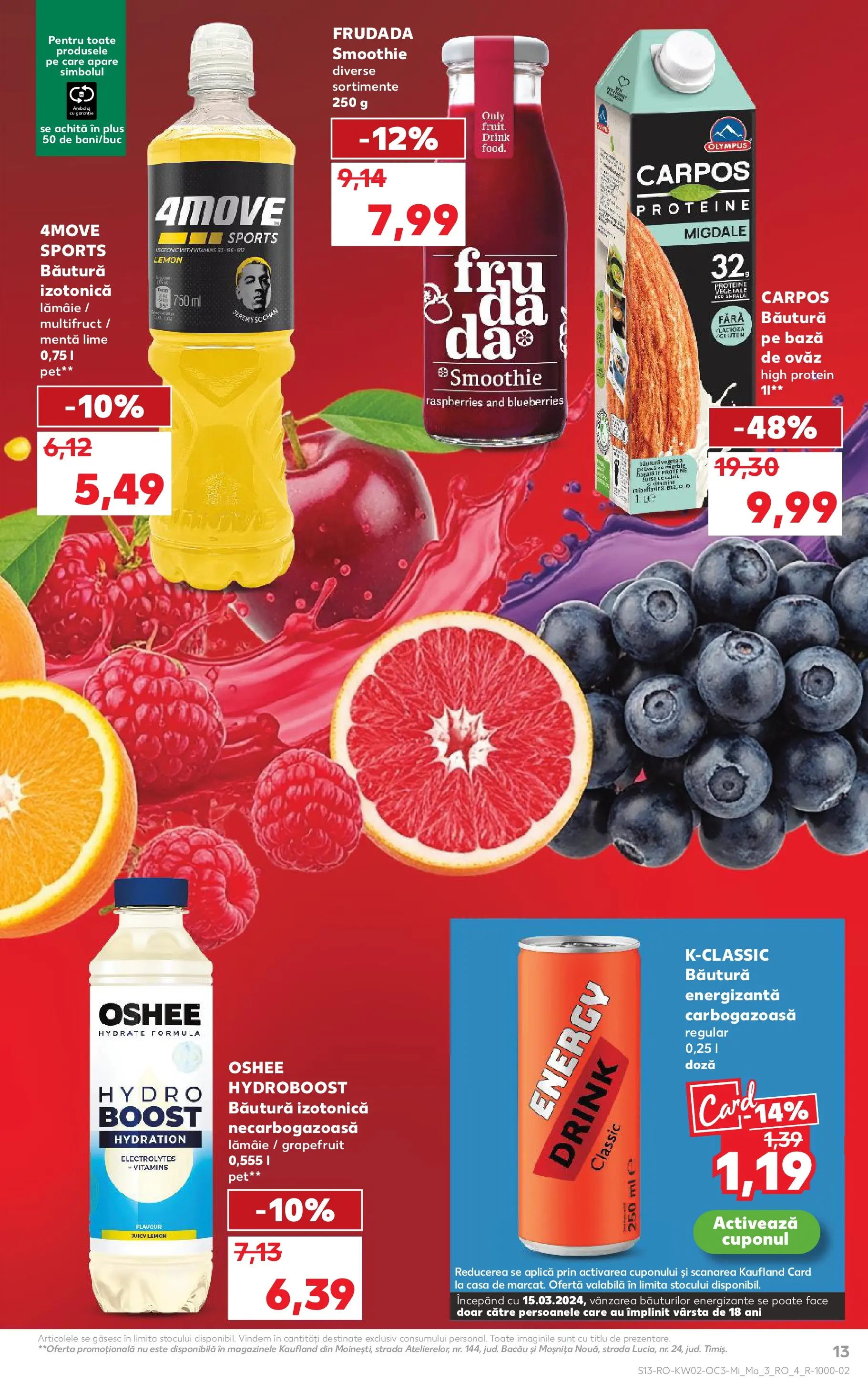 Catalog Kaufland 7 - 12 Ianuarie 2026 | Pagina 13 | Produse: Lime, Masaüstü kılıfı, Migdale, Băutură energizantă