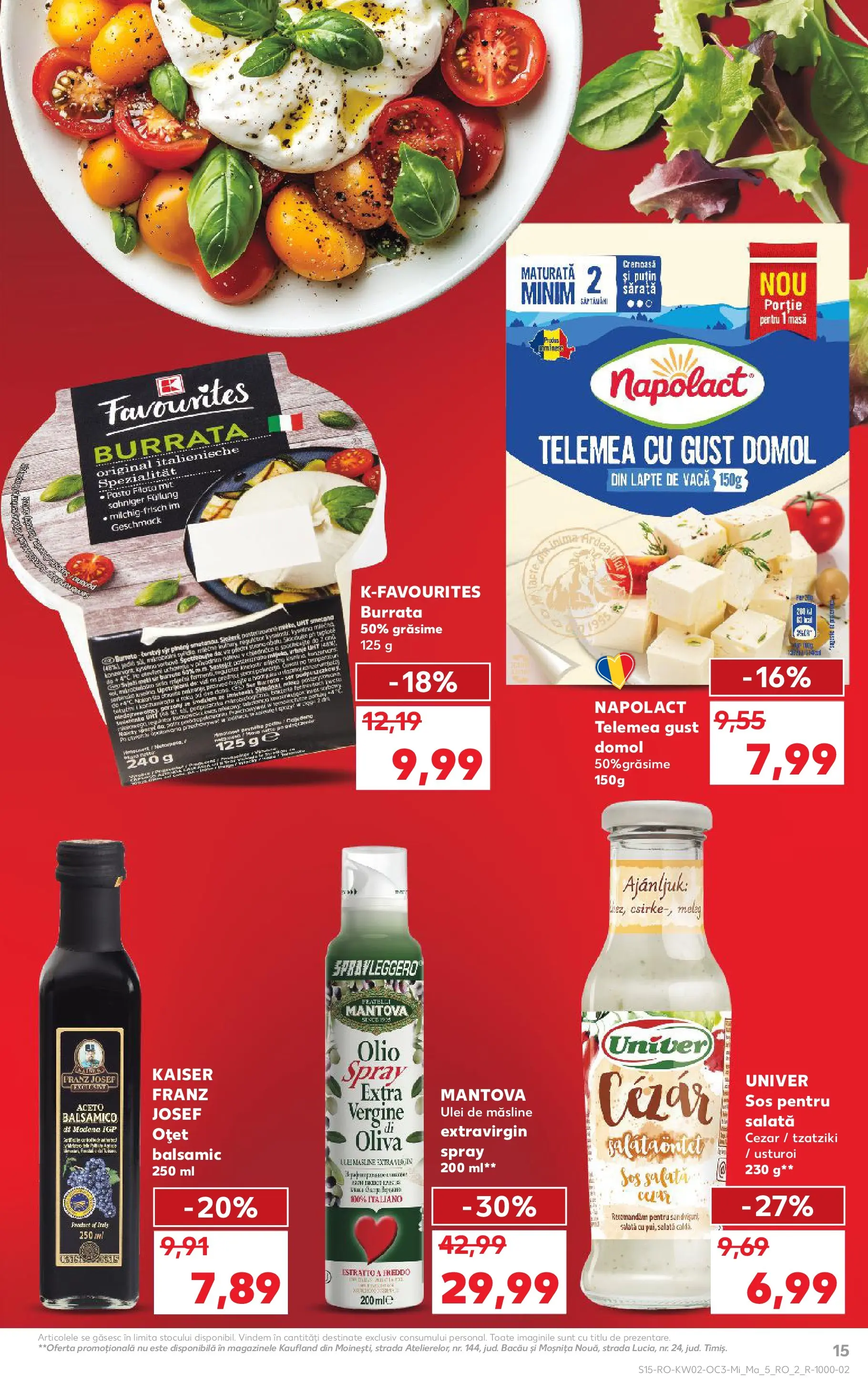 Catalog Kaufland 7 - 12 Ianuarie 2026 | Pagina 15 | Produse: Masă, Măsline, Ulei, Salată
