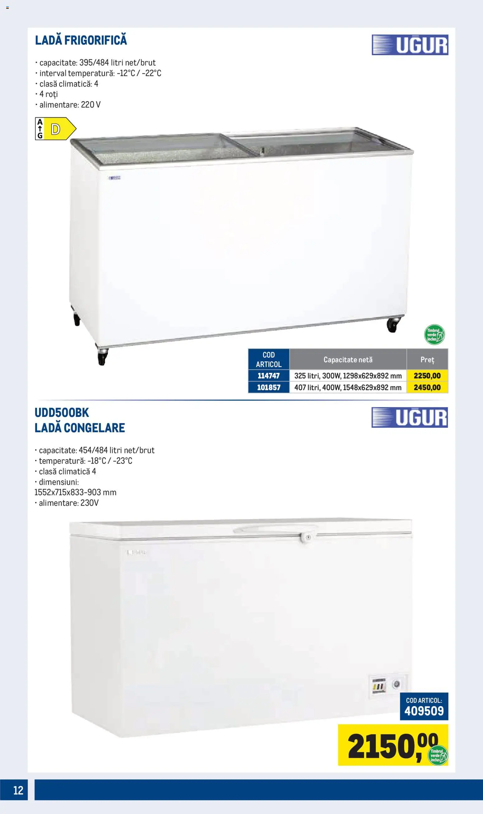 Catalog METRO 5 Ianuarie - 30 Martie 2026 | Pagina 12 | Produse: Ladă frigorifică