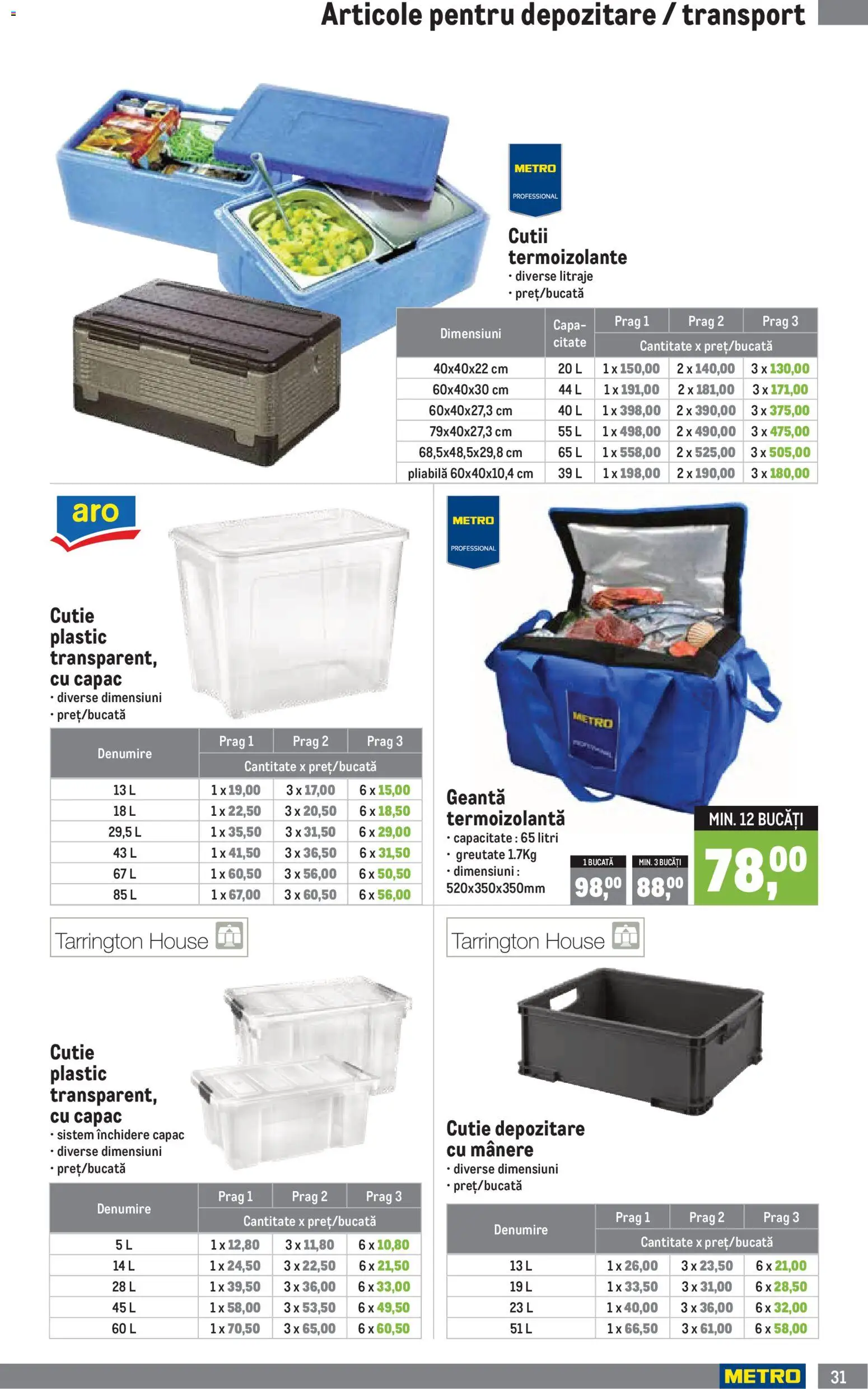 Catalog METRO 5 Ianuarie - 30 Martie 2026 | Pagina 31 | Produse: Geantă, Cutie