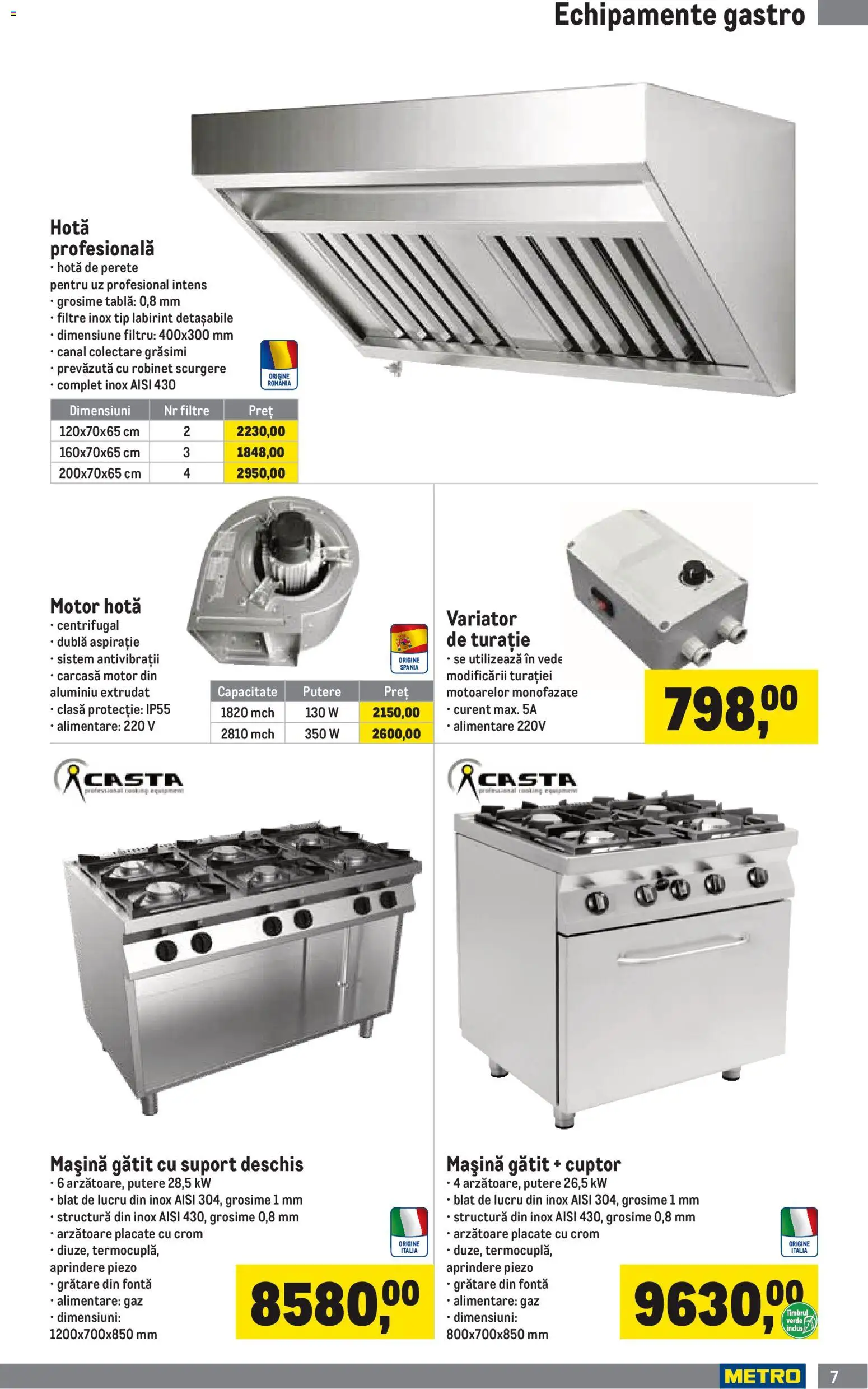 Catalog METRO 5 Ianuarie - 30 Martie 2026 | Pagina 7 | Produse: Hotă, Carcasă, Cuptor, Tablă