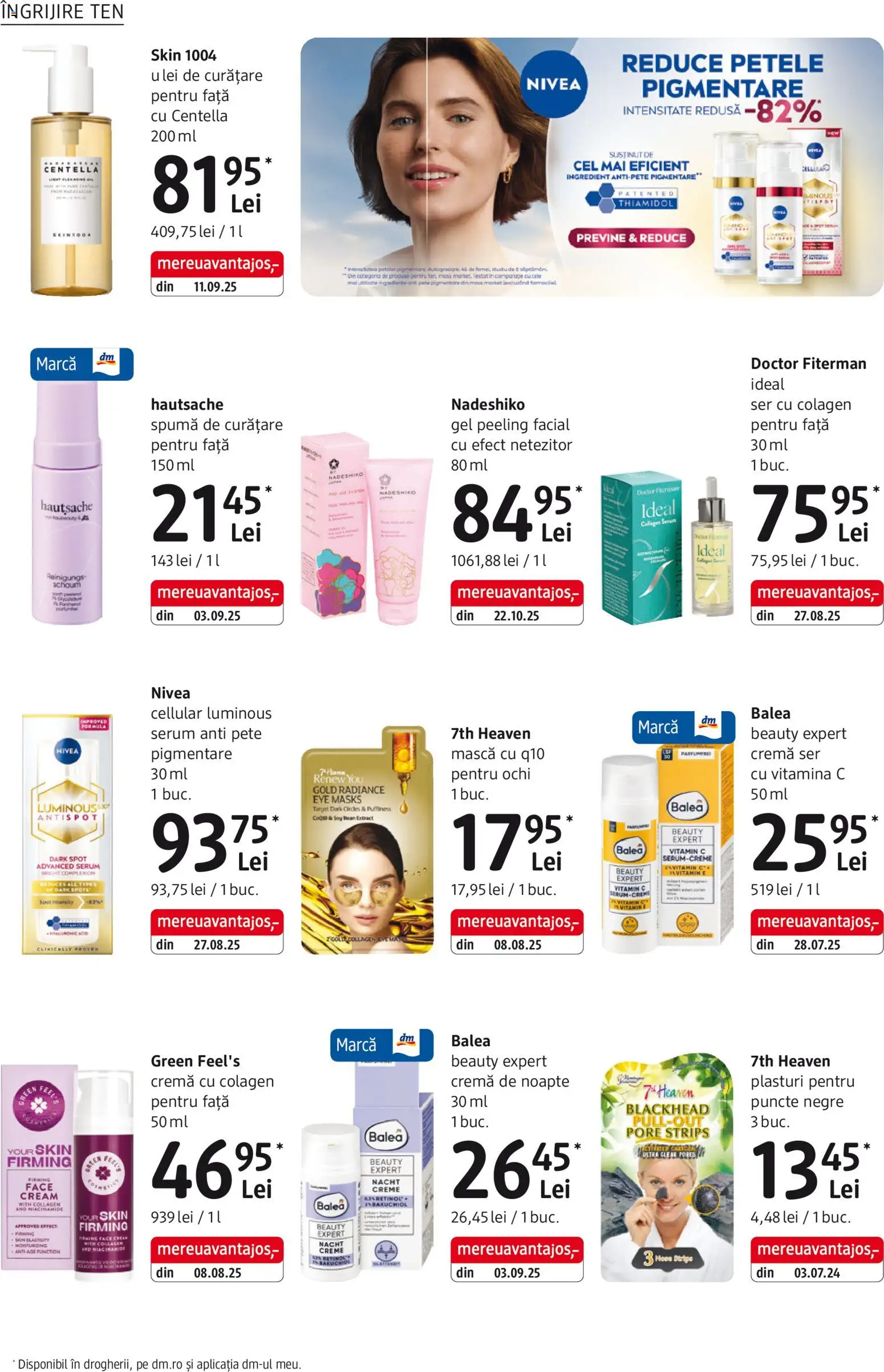 Catalog DM Drogerie Markt 8 Ianuarie - 2 Februarie 2026 | Pagina 10 | Produse: Plasturi, Serum, Cremă de noapte, Peeling