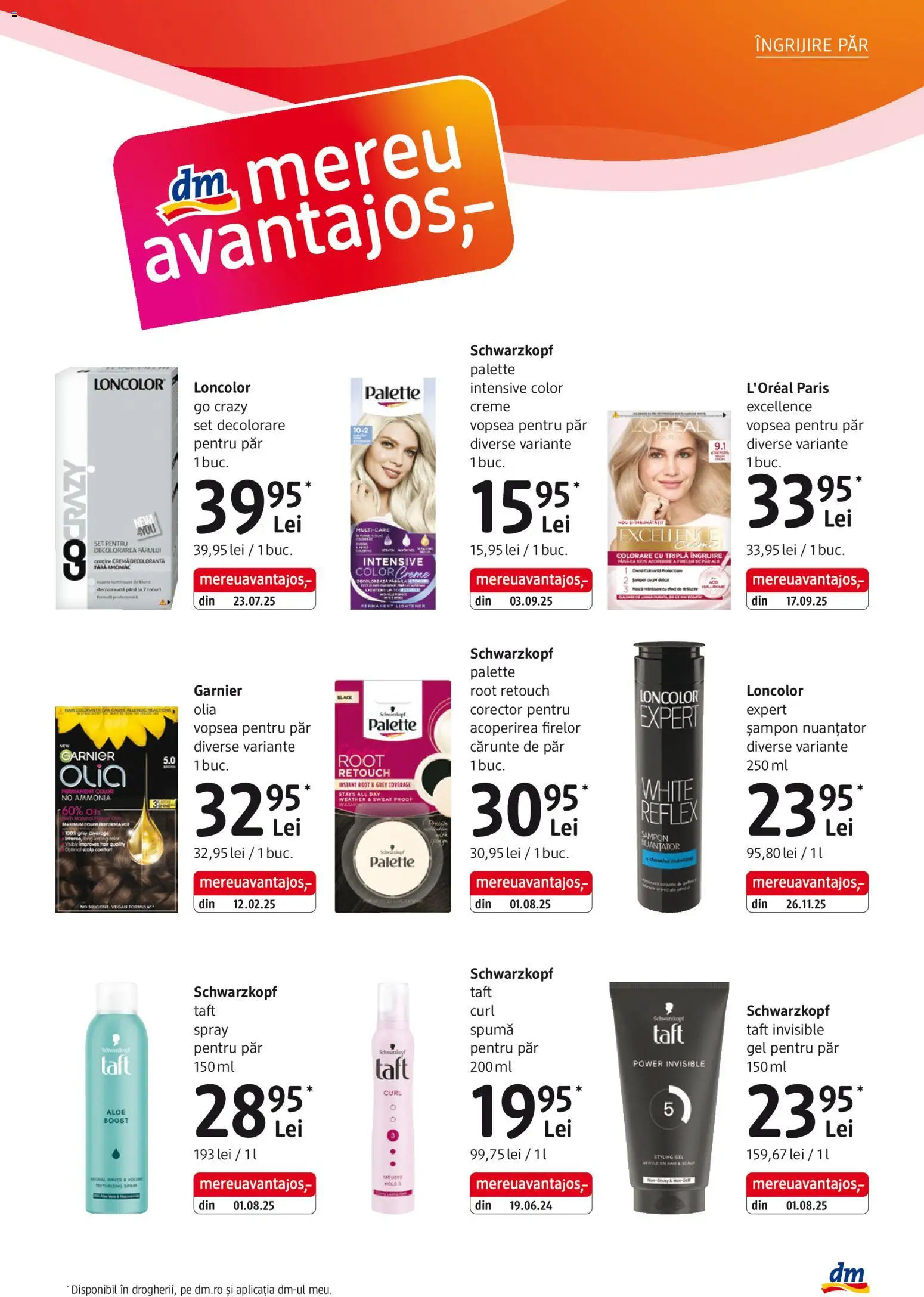 Catalog DM Drogerie Markt 8 Ianuarie - 2 Februarie 2026 | Pagina 13 | Produse: Spumă pentru păr, Vopsea, Cremă, Gel pentru păr