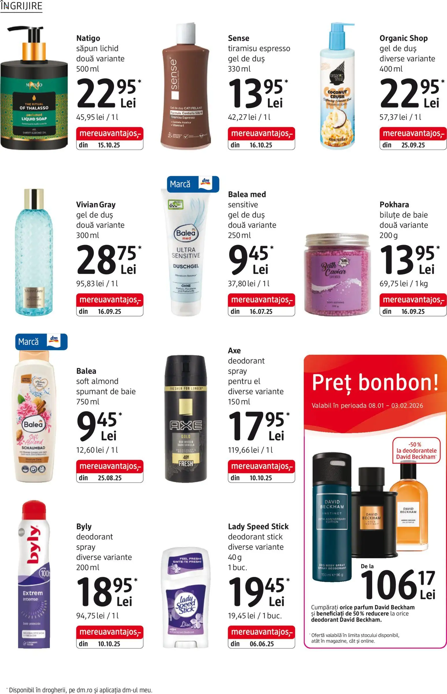 Catalog DM Drogerie Markt 8 Ianuarie - 2 Februarie 2026 | Pagina 14 | Produse: Body, Tiramisu, Săpun, Deodorant