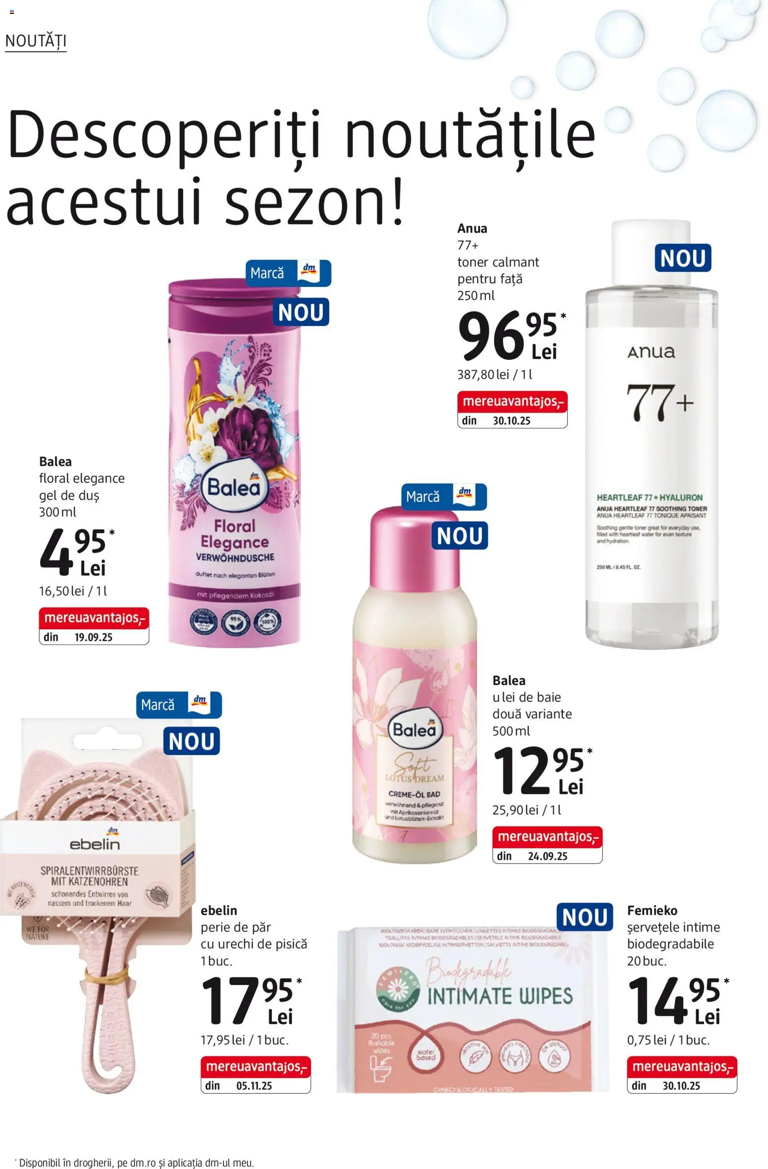 Catalog DM Drogerie Markt 8 Ianuarie - 2 Februarie 2026 | Pagina 6 | Produse: Perie de păr, Toner, Duș, Gel de duș