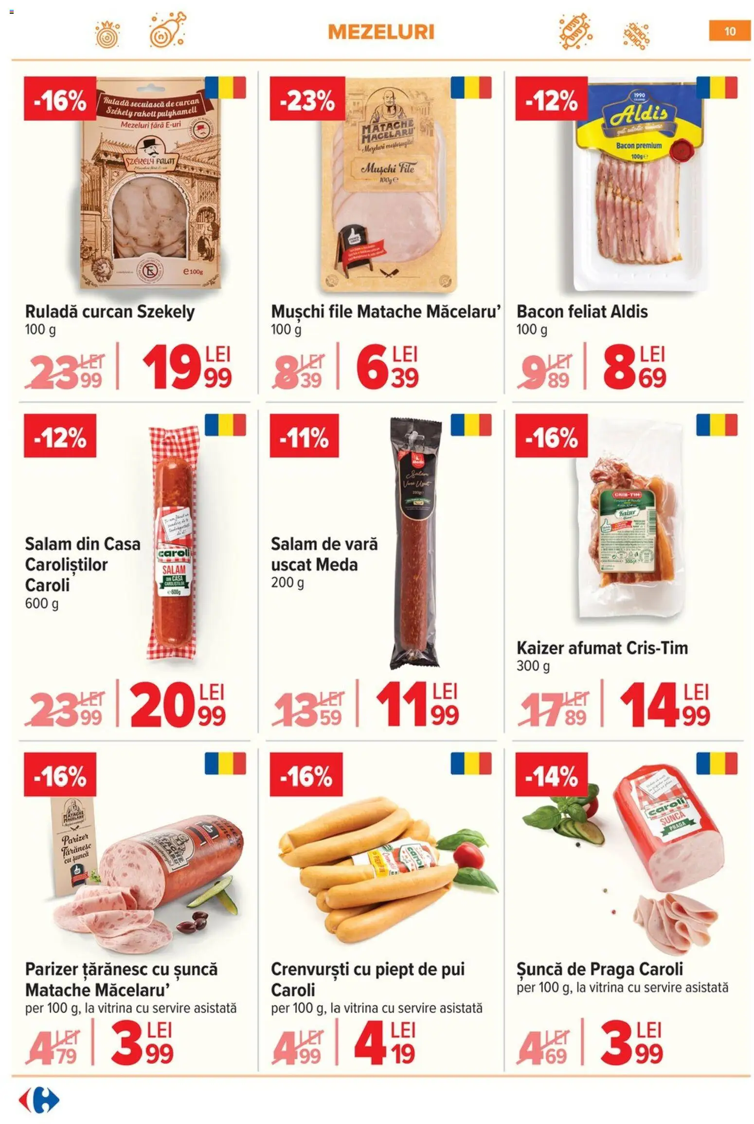 Catalog Carrefour 14 - 19 Ianuarie 2026 | Pagina 12 | Produse: Hacıyatmaz Kedi Oyuncağı, Vitrină, Crenvurști, Parizer