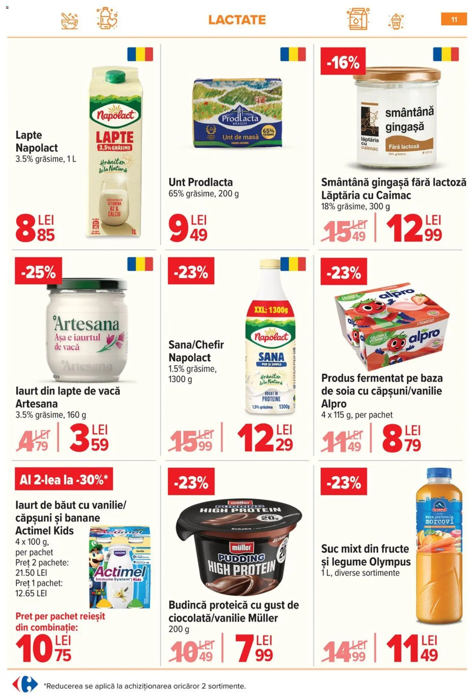 Catalog Carrefour 14 - 19 Ianuarie 2026 | Pagina 13 | Produse: Unt, Suc, Smântână, Morcovi
