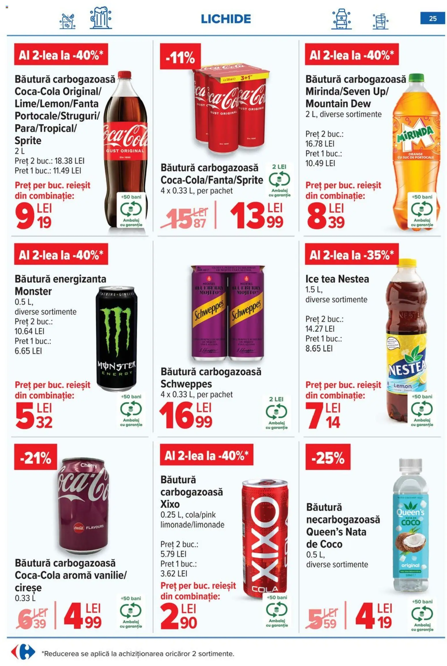 Catalog Carrefour 14 - 19 Ianuarie 2026 | Pagina 27 | Produse: Amerikan servis, Suc, Băutură energizantă, Cireșe