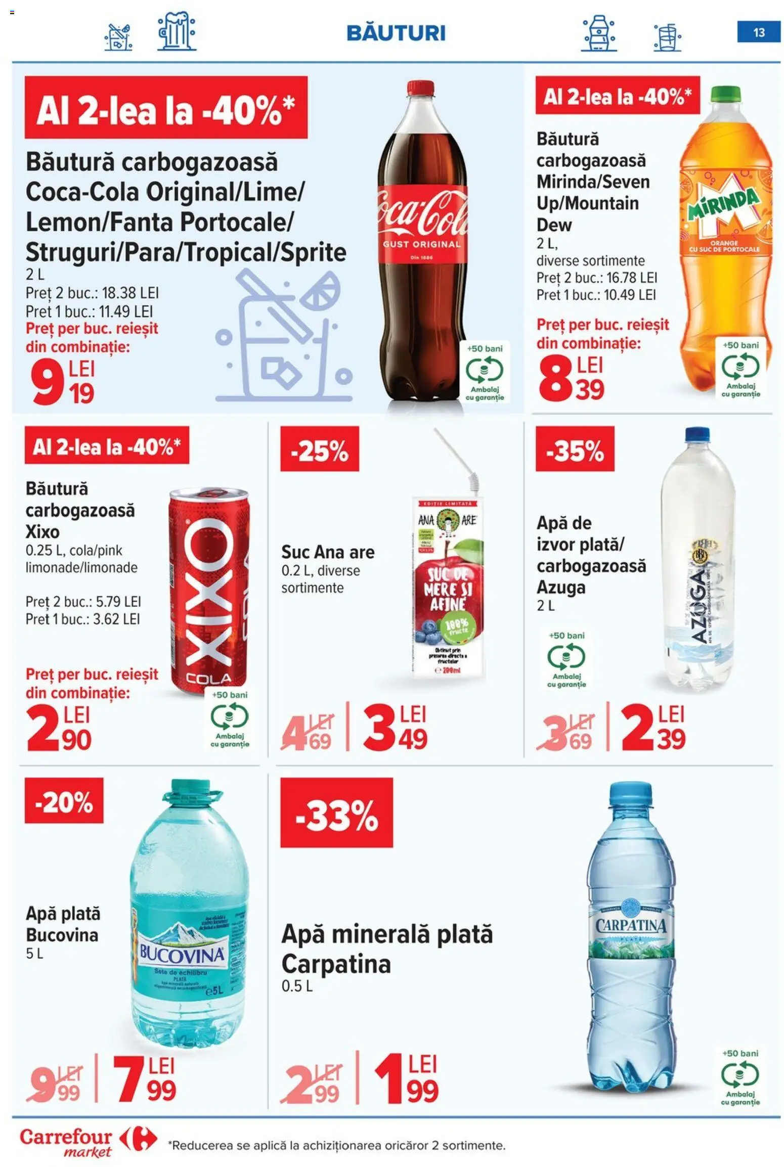 Catalog Carrefour 14 - 19 Ianuarie 2026 | Pagina 14 | Produse: Amerikan servis, Portocale, Apă, Fructe