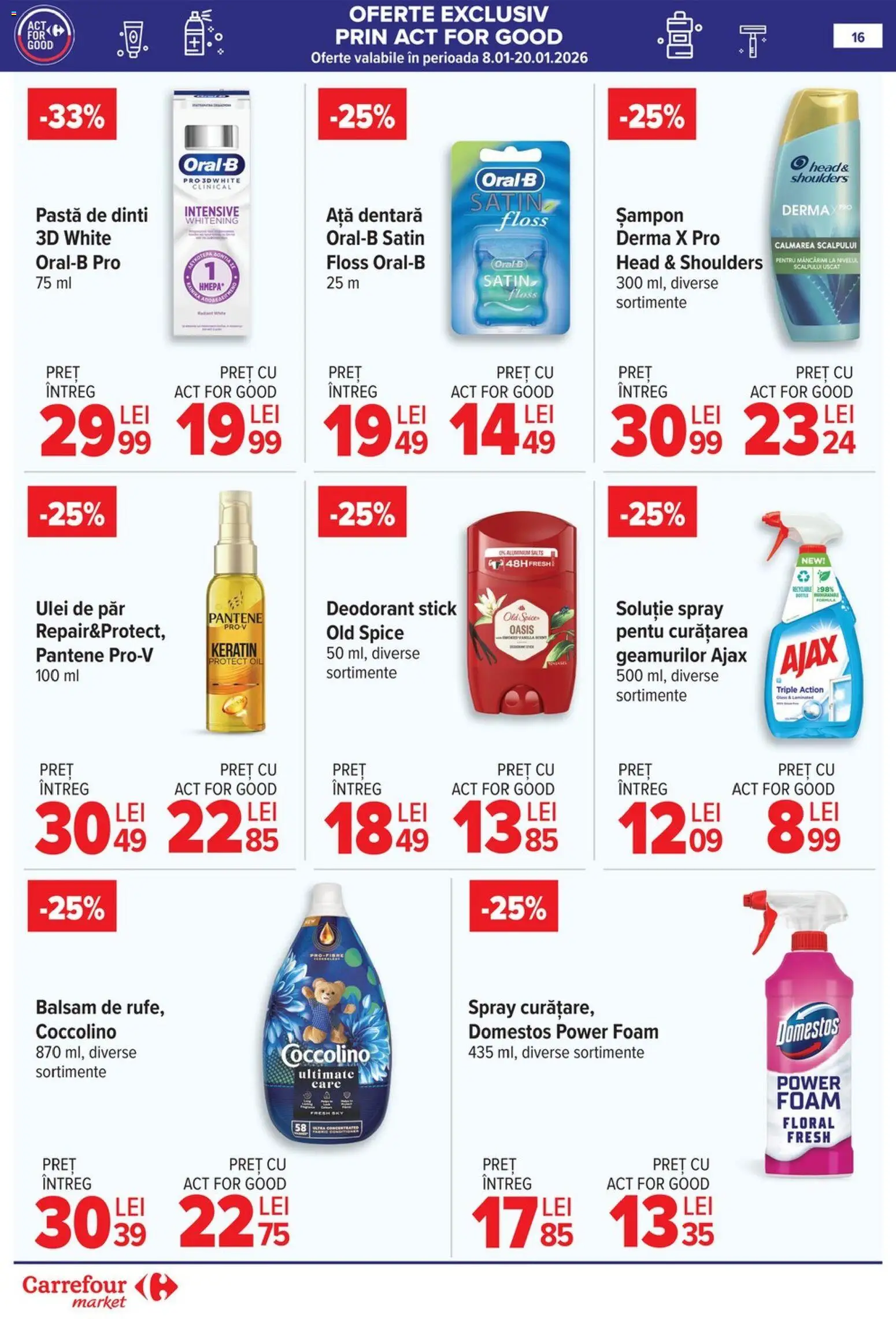 Catalog Carrefour 14 - 19 Ianuarie 2026 | Pagina 17 | Produse: Ață dentară, Ulei de păr, Ulei, Deodorant