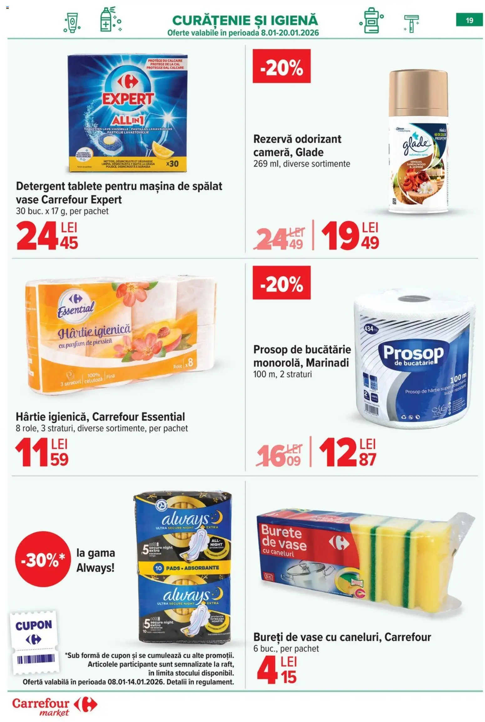 Catalog Carrefour 14 - 19 Ianuarie 2026 | Pagina 20 | Produse: Bucătărie, Parfum, Detergent, Tablete pentru mașina de spălat