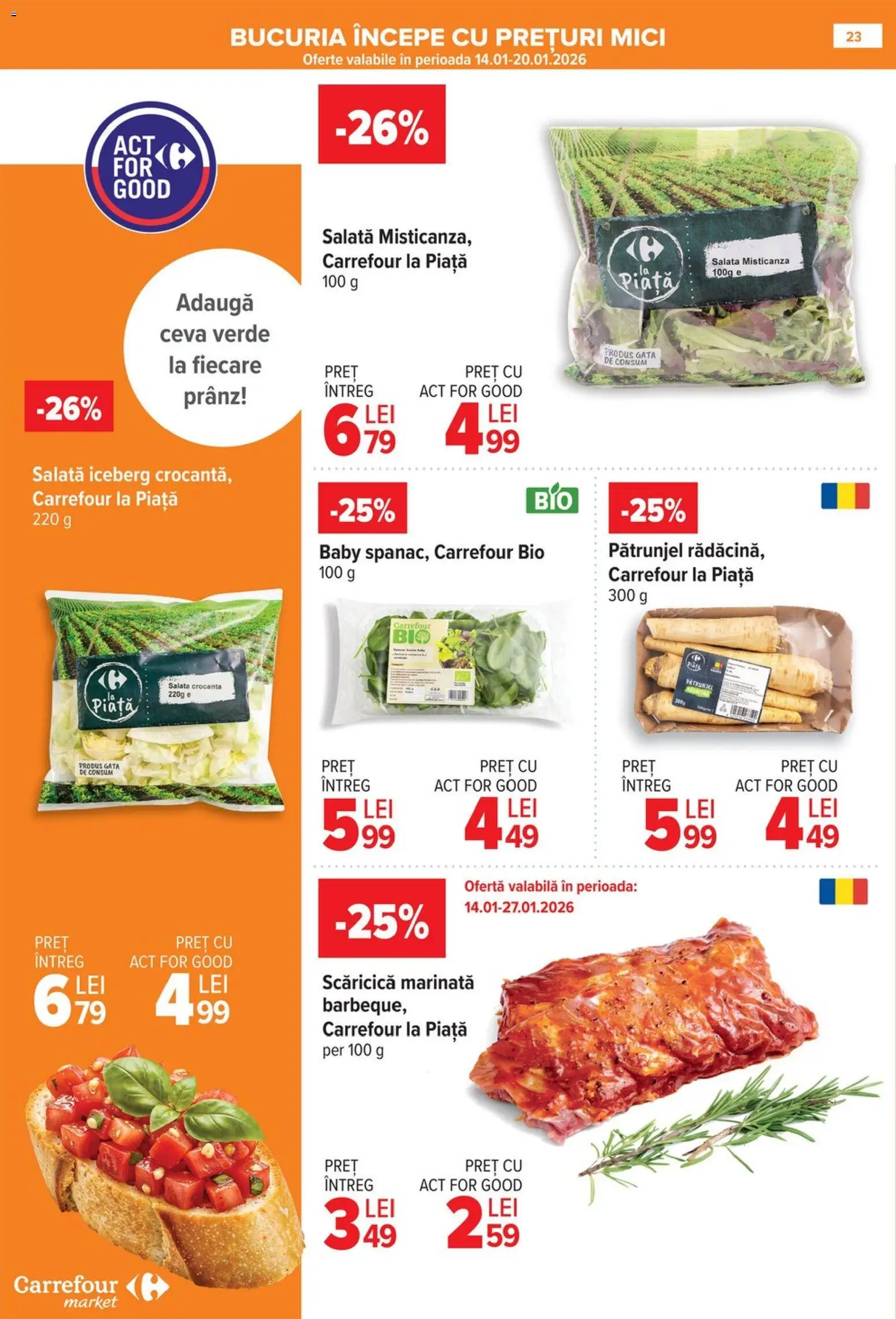 Catalog Carrefour 14 - 19 Ianuarie 2026 | Pagina 24 | Produse: Şerit ödül, Pătrunjel, Mici, Salată
