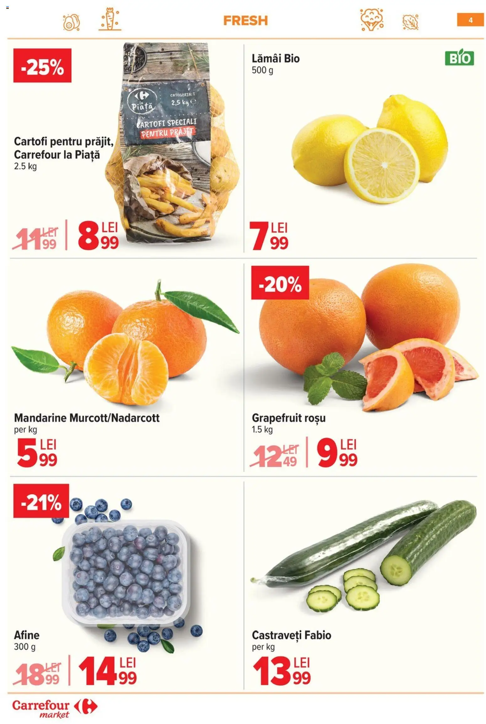 Catalog Carrefour 14 - 19 Ianuarie 2026 | Pagina 5 | Produse: Şerit ödül, Afine, Mandarine, Castraveți