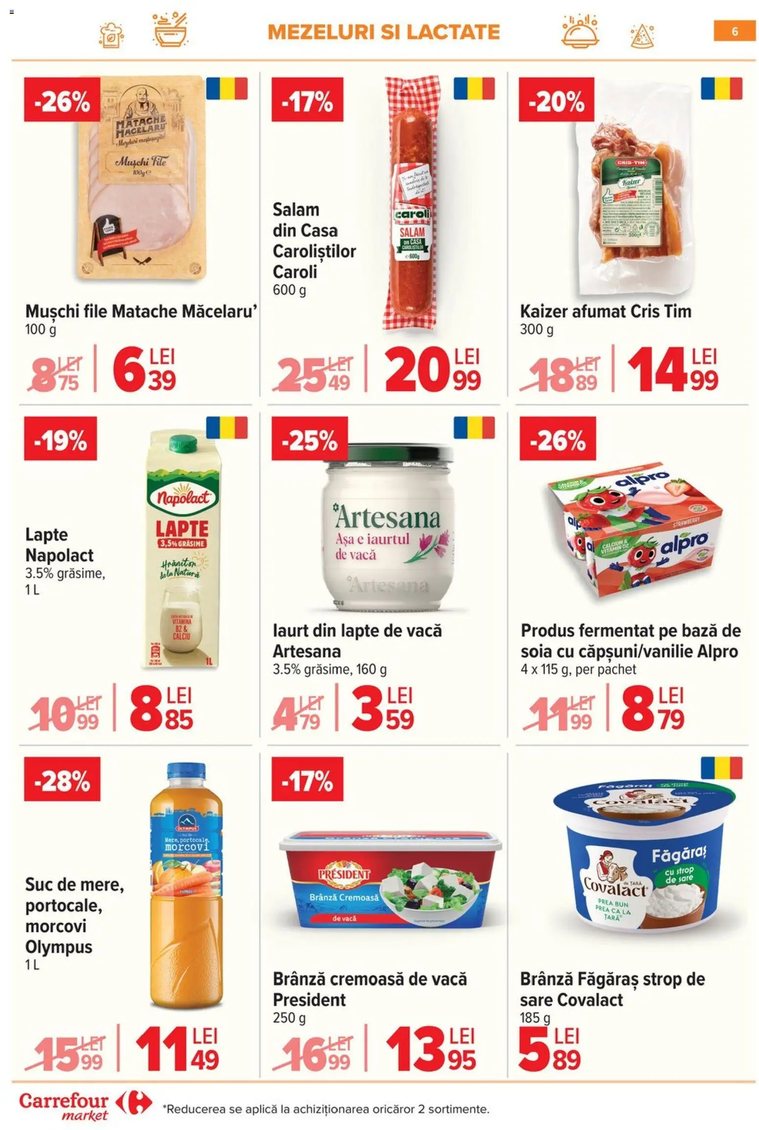 Catalog Carrefour 14 - 19 Ianuarie 2026 | Pagina 7 | Produse: Lapte, Brânză, Suc, Portocale