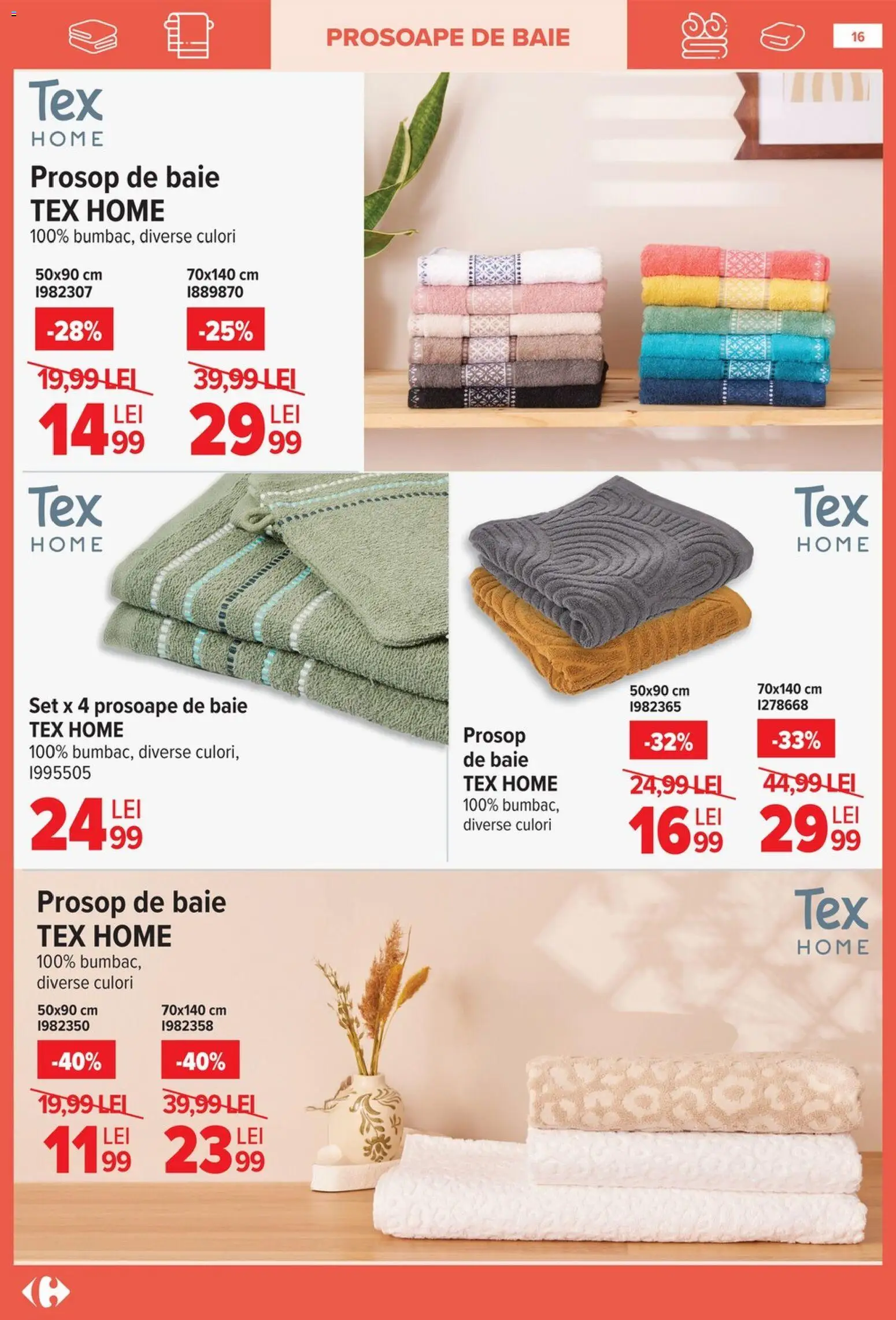 Catalog Carrefour 14 Ianuarie - 9 Februarie 2026 | Pagina 16 | Produse: Prosop de baie