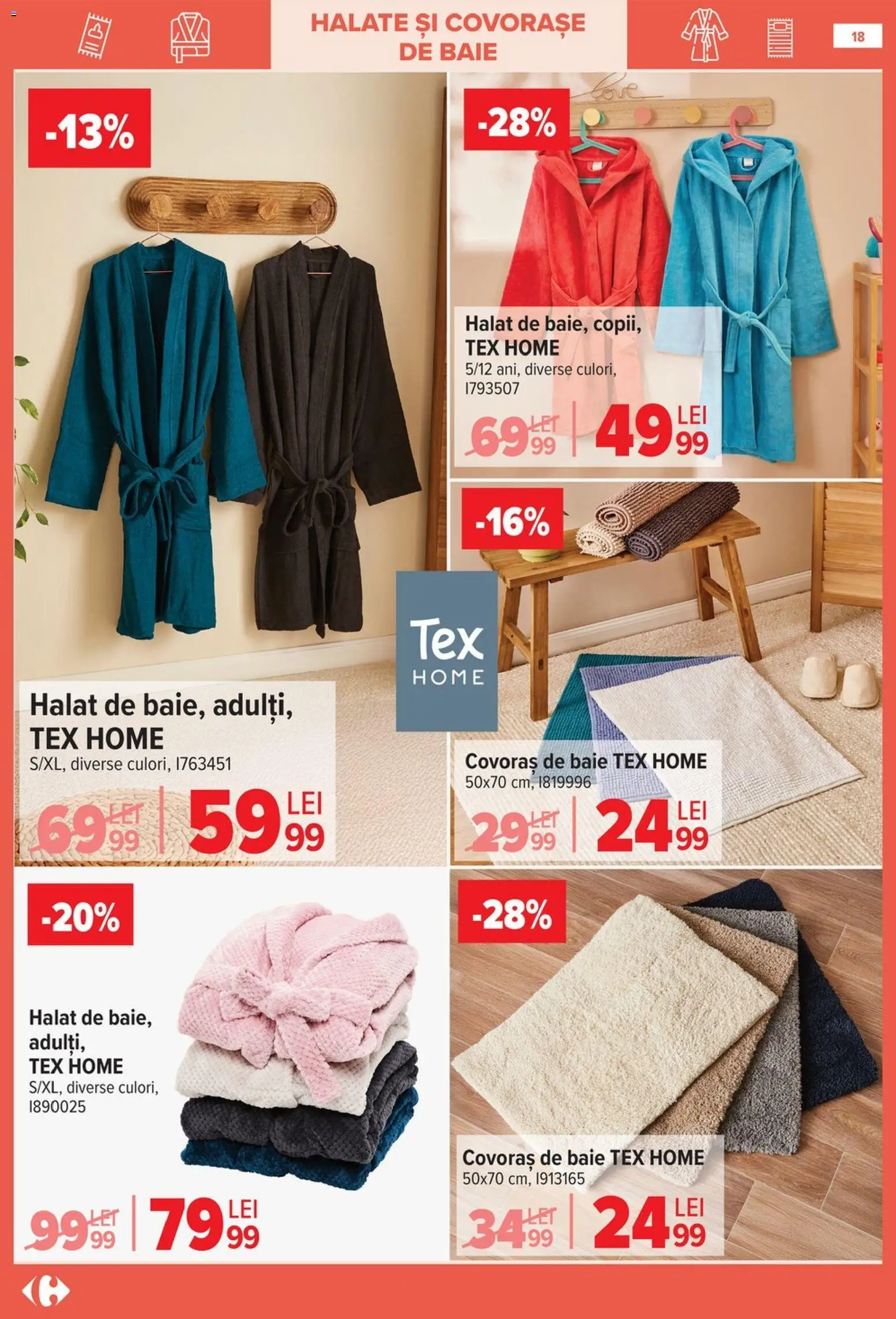 Catalog Carrefour 14 Ianuarie - 9 Februarie 2026 | Pagina 18 | Produse: Covoraș de baie