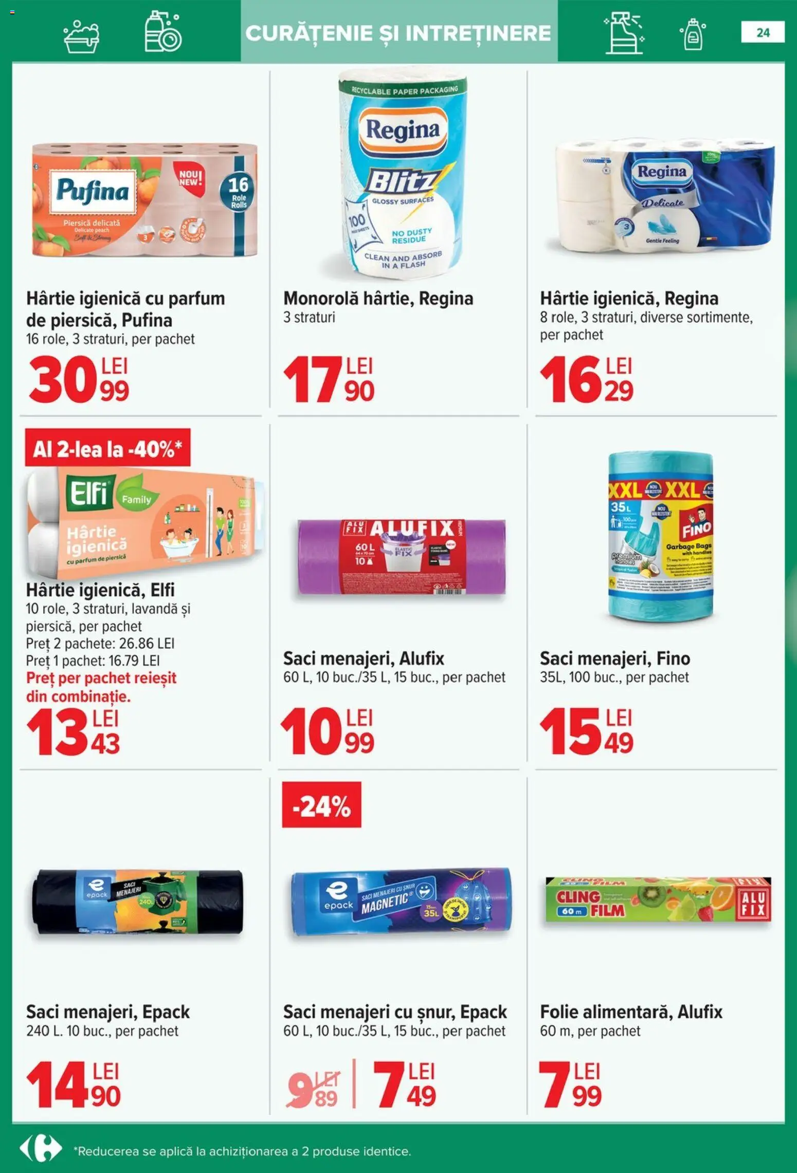 Catalog Carrefour 14 Ianuarie - 9 Februarie 2026 | Pagina 24 | Produse: Piersică, Pomelo, Role, Parfum