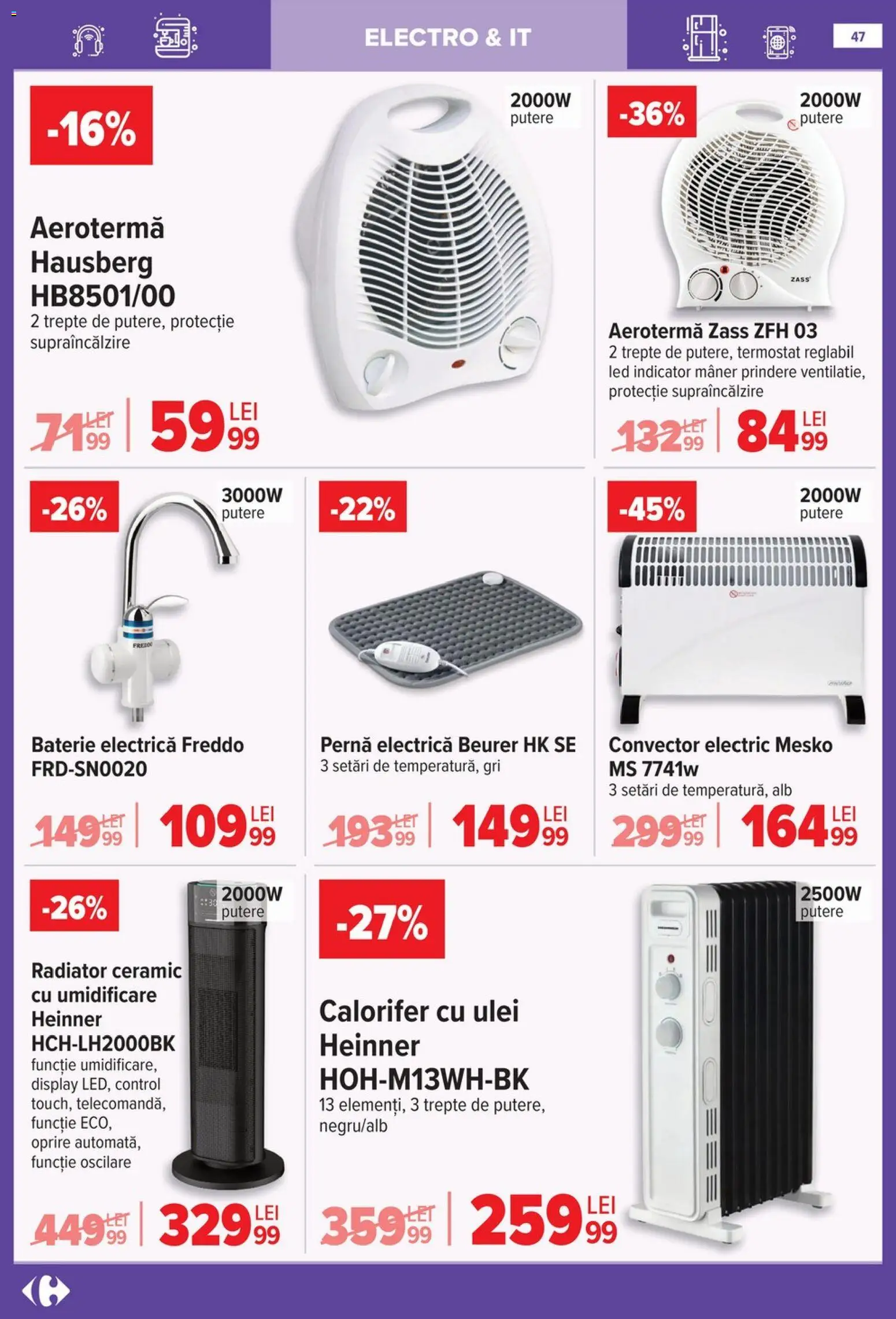 Catalog Carrefour 14 Ianuarie - 9 Februarie 2026 | Pagina 47 | Produse: Babak, Calorifer, Baterie, Ulei