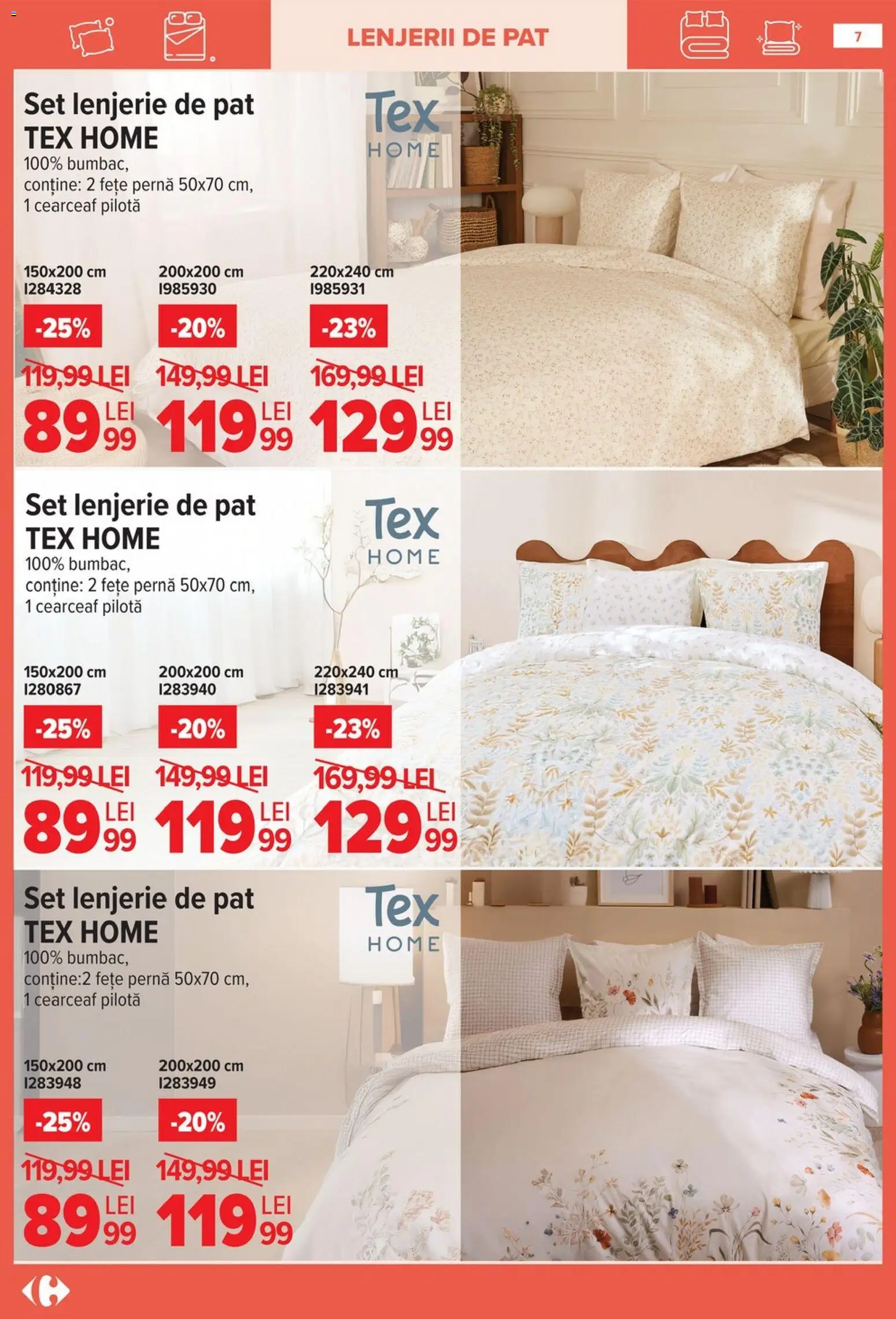 Catalog Carrefour 14 Ianuarie - 9 Februarie 2026 | Pagina 7 | Produse: Pat, Lenjerie de pat, Pernă, Pilotă