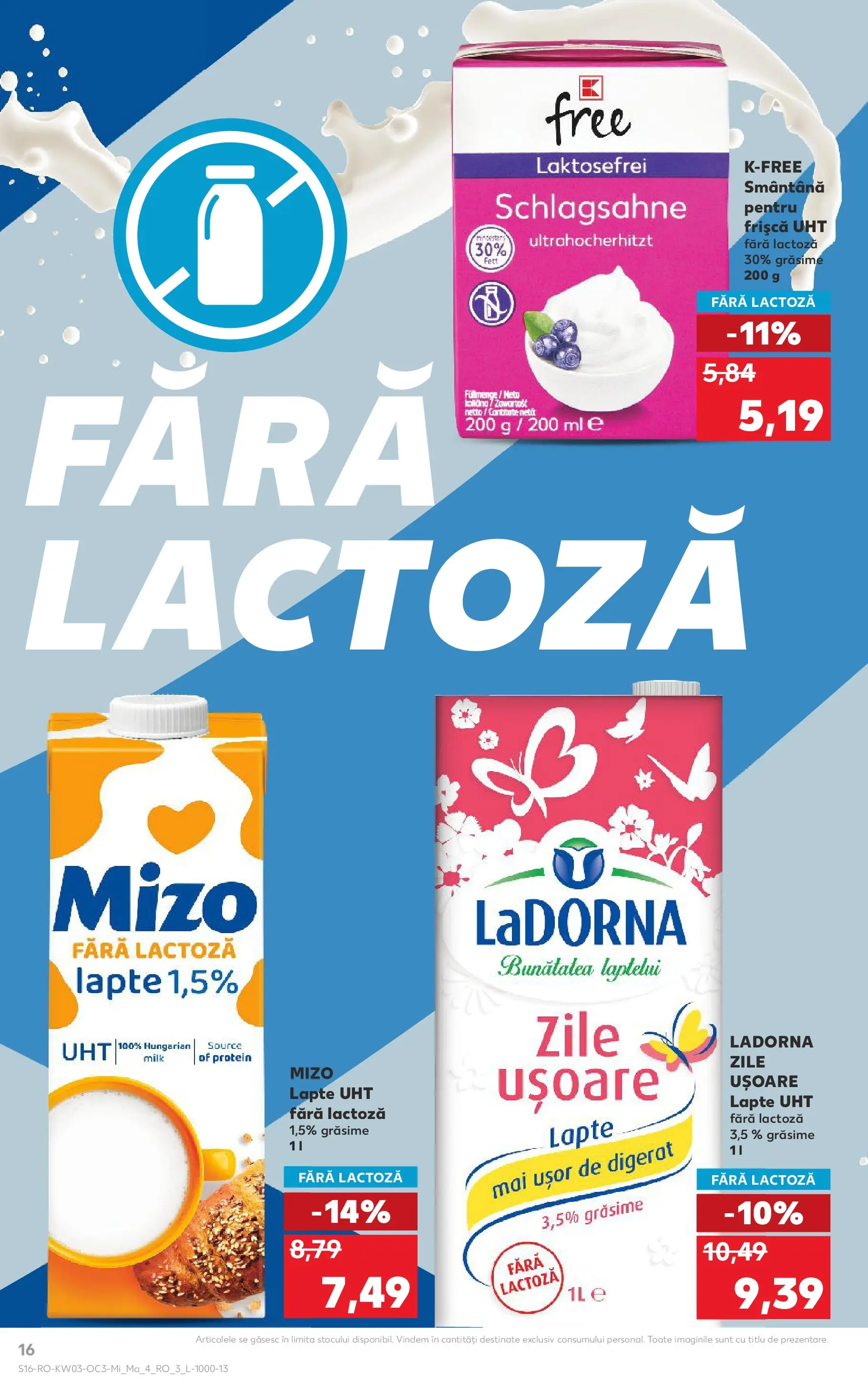 Catalog Kaufland 14 - 19 Ianuarie 2026 | Pagina 16 | Produse: Lapte, Frișcă, Smântână