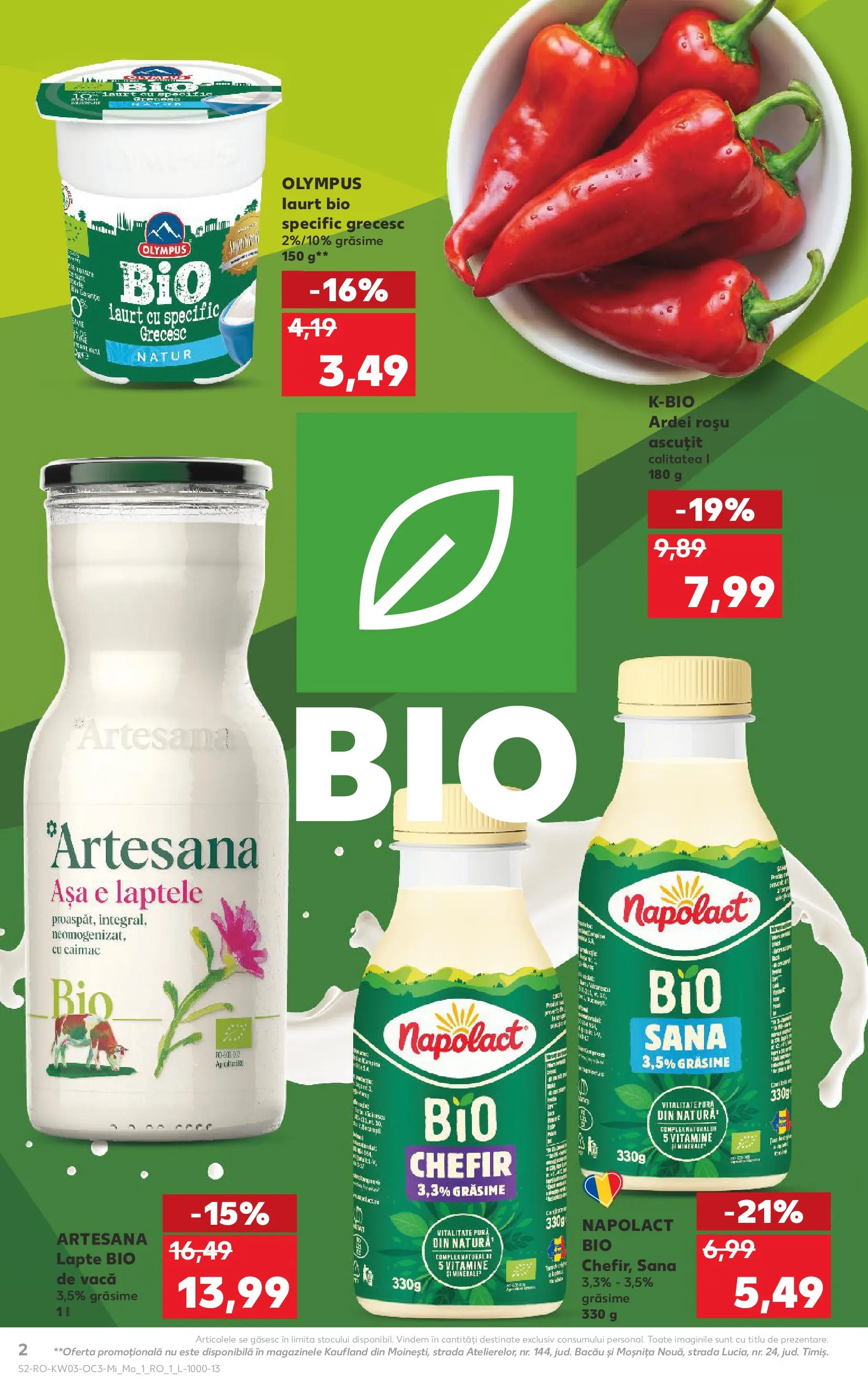 Catalog Kaufland 14 - 19 Ianuarie 2026 | Pagina 2 | Produse: Şerit ödül, Ardei, Lapte, Kefir