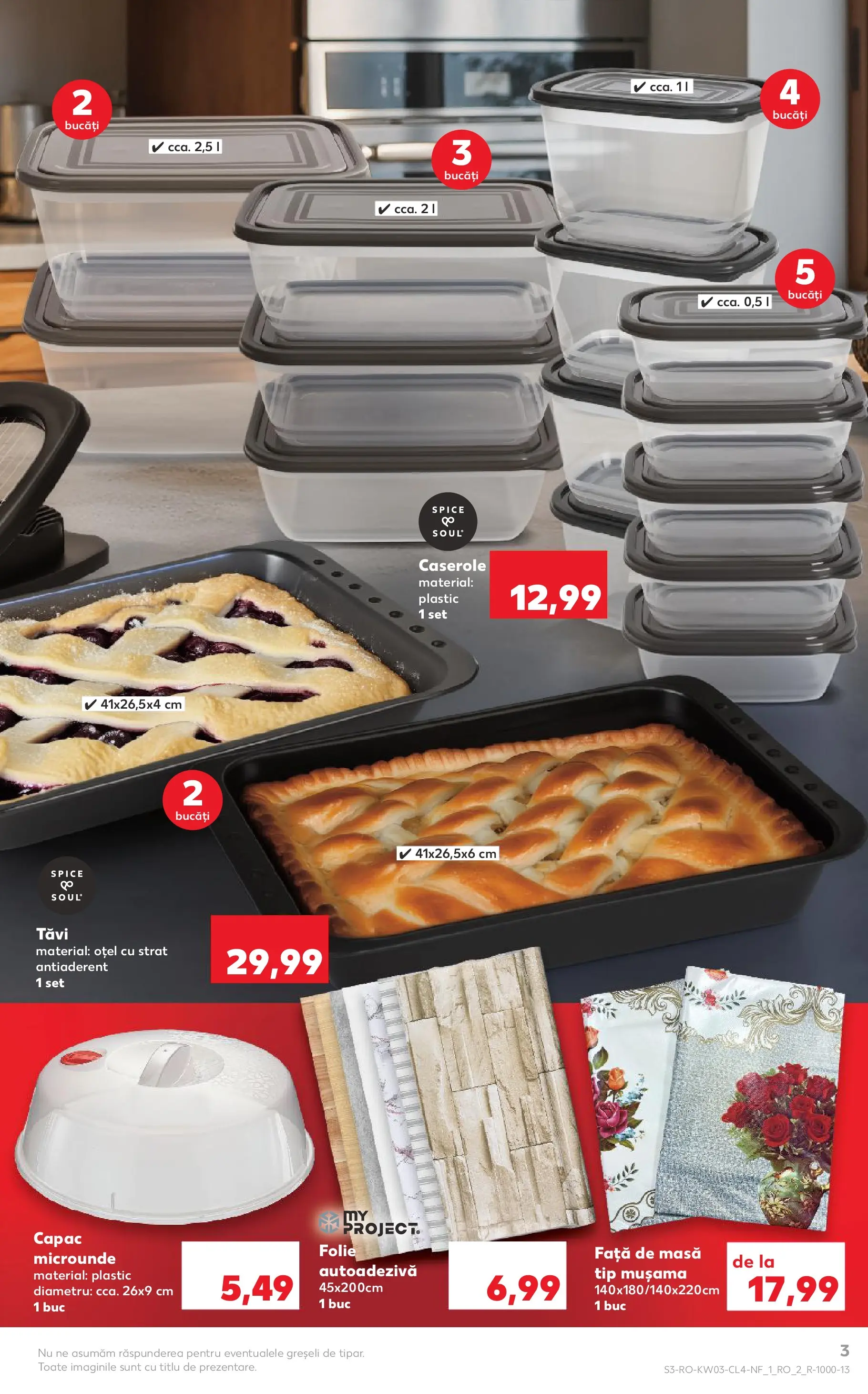 Catalog Kaufland 14 - 19 Ianuarie 2026 | Pagina 3 | Produse: Caserole, Față de masă, Masă