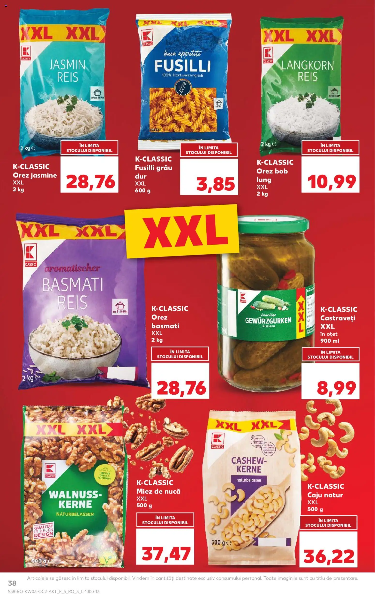 Catalog Kaufland 14 - 19 Ianuarie 2026 | Pagina 38 | Produse: Oțet, Orez, Caju, Castraveți