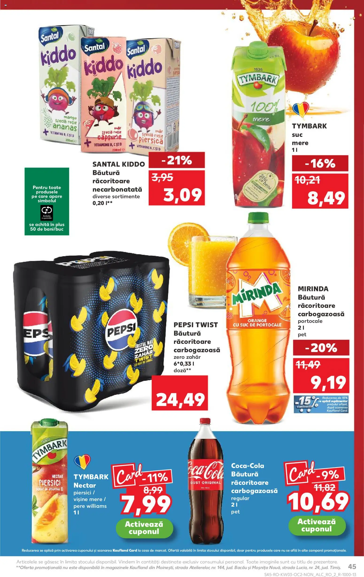 Catalog Kaufland 14 - 19 Ianuarie 2026 | Pagina 45 | Produse: Suc, Mere, Portocale, Zahăr