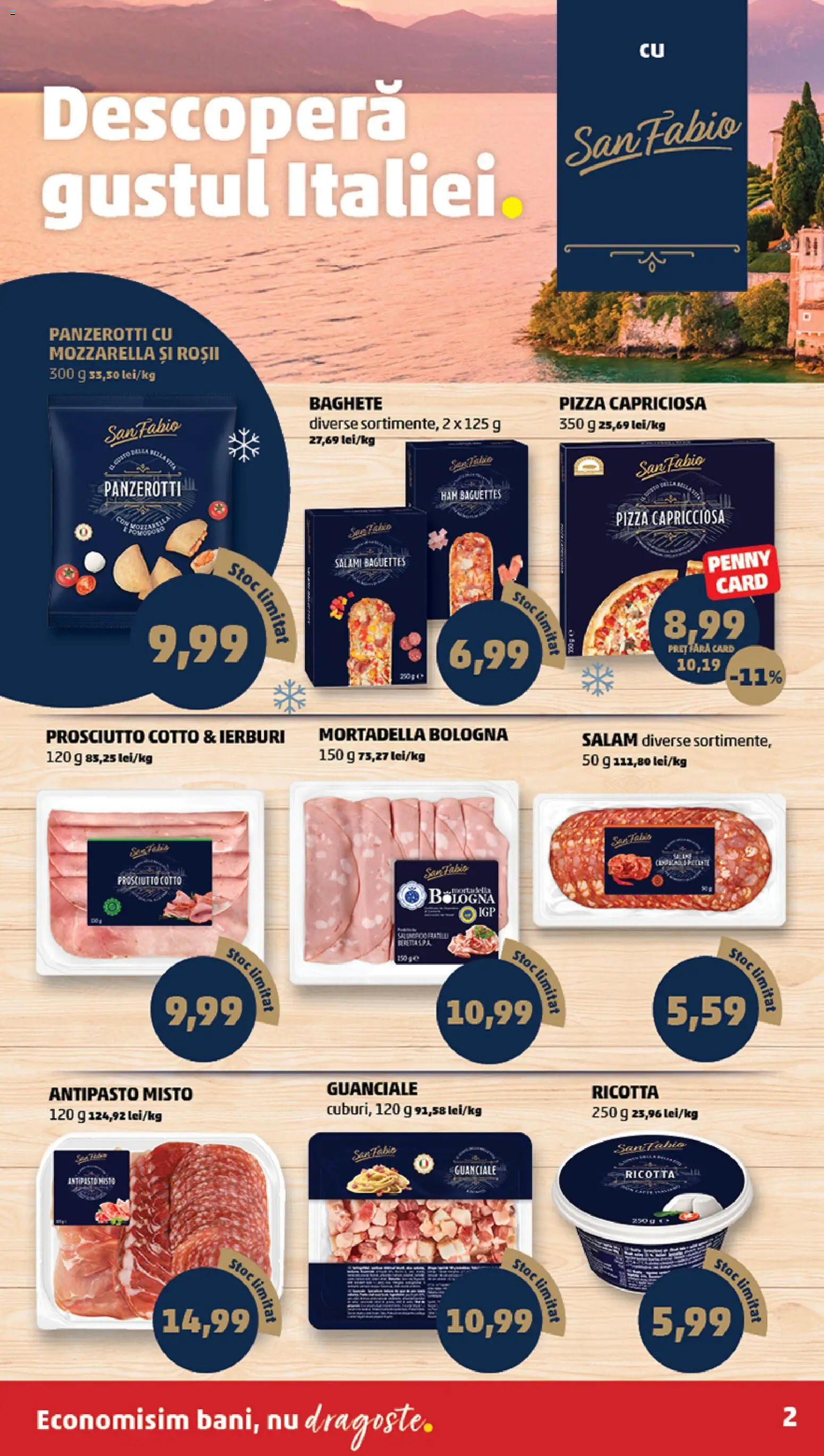Catalog PENNY Market 14 - 19 Ianuarie 2026 | Pagina 2 | Produse: Mozzarella, Salam, Pizza, Roșii