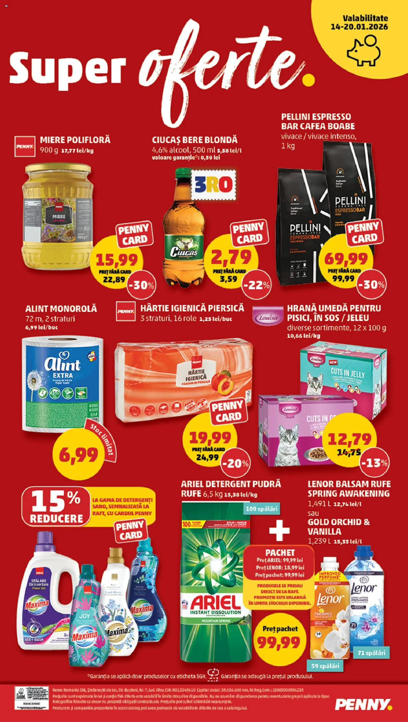 Catalog PENNY Market 14 - 19 Ianuarie 2026 | Pagina 24 | Produse: Role, Miere polifloră, Pudră, Sos