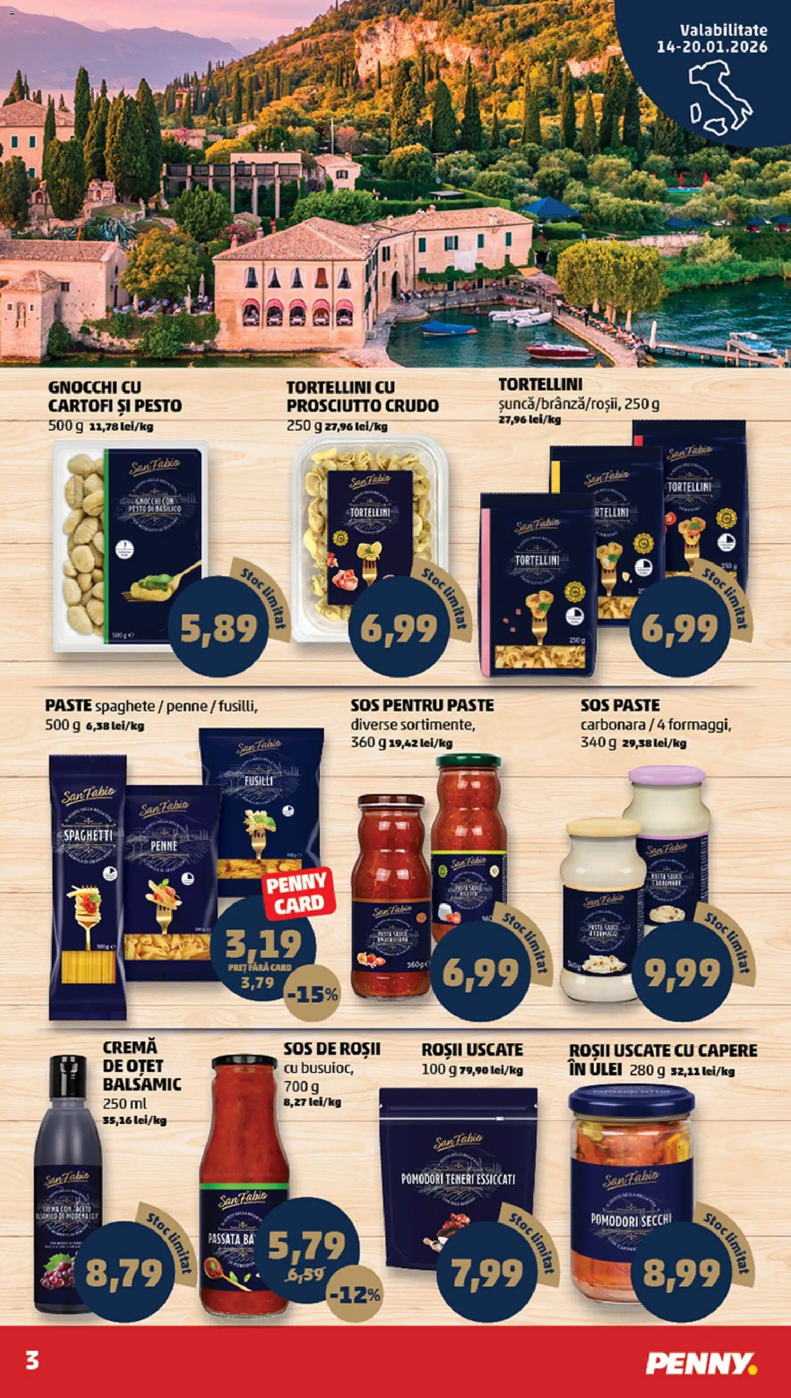Catalog PENNY Market 14 - 19 Ianuarie 2026 | Pagina 3 | Produse: Cremă, Oțet, Cartofi, Sos