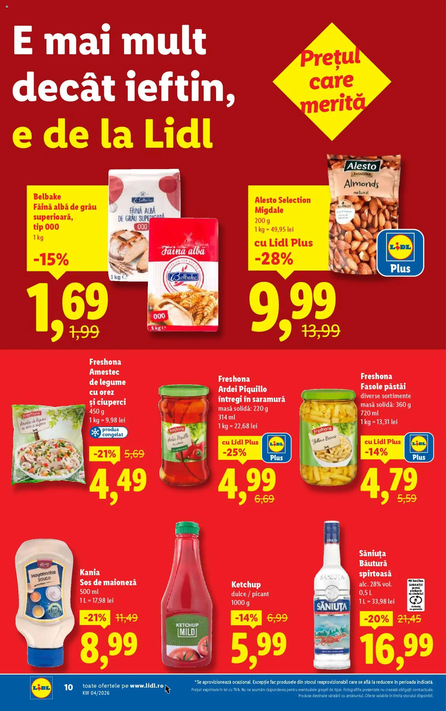 Catalog LIDL 19 - 24 Ianuarie 2026 | Pagina 10 | Produse: Ciuperci, Făină, Ketchup, Maioneză