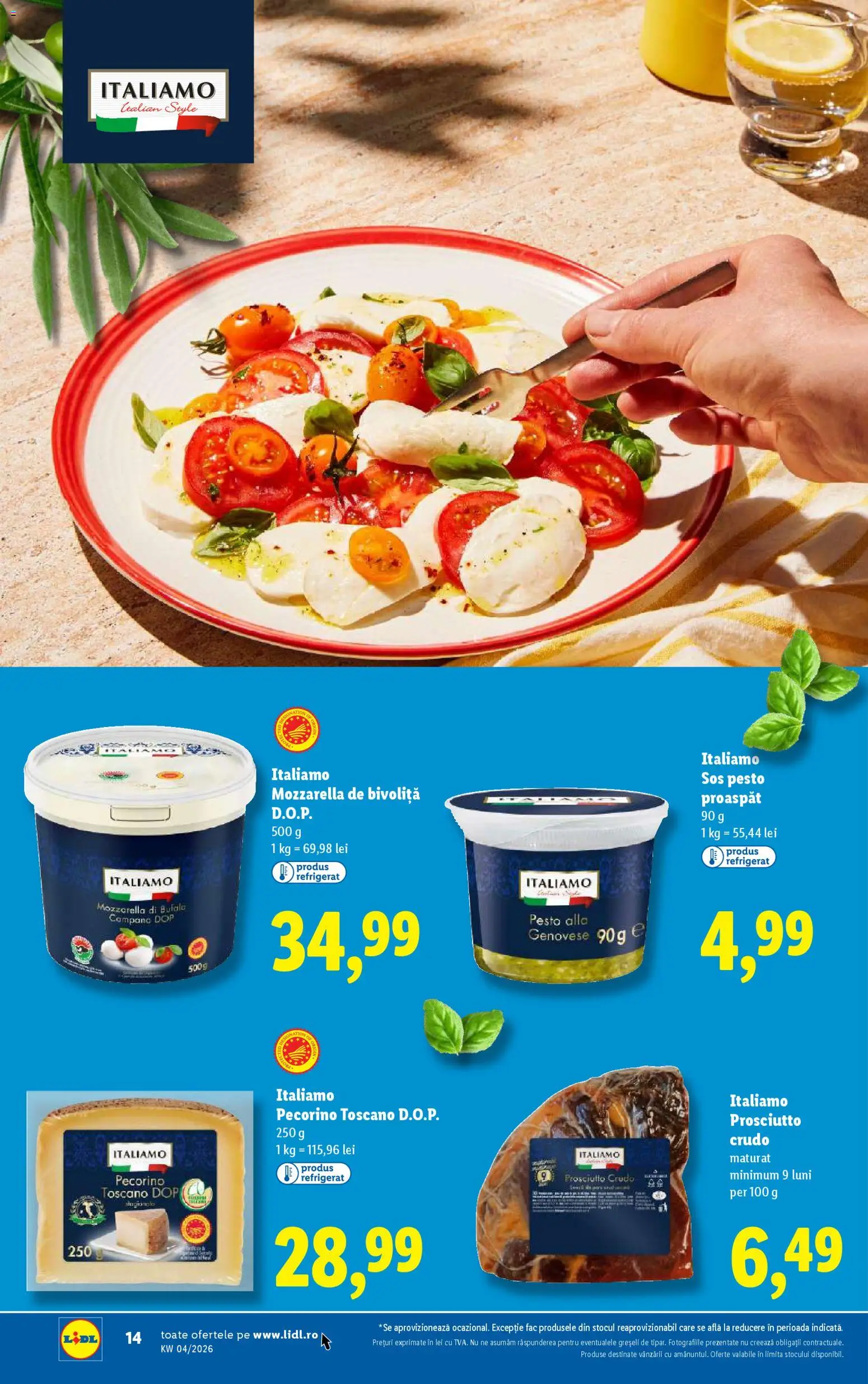 Catalog LIDL 19 - 24 Ianuarie 2026 | Pagina 14 | Produse: Delgeç, Mozzarella, Kanca, Sos