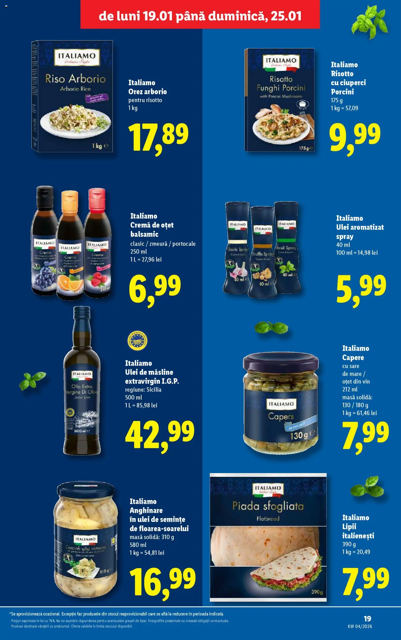 Catalog LIDL 19 - 24 Ianuarie 2026 | Pagina 19 | Produse: Zmeură, Masă, Oțet, Kanca