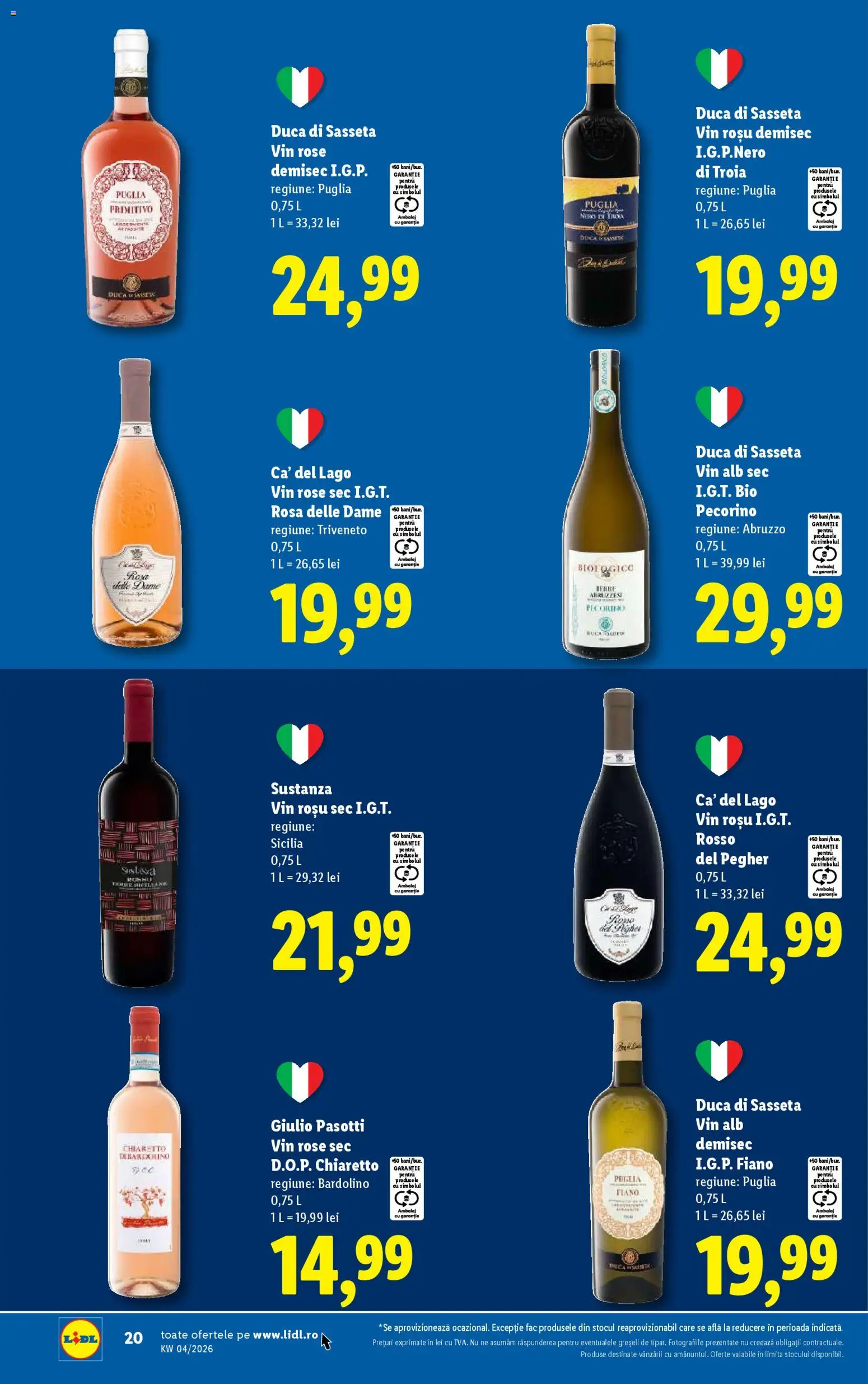 Catalog LIDL 19 - 24 Ianuarie 2026 | Pagina 20 | Produse: Şerit ödül, Vin